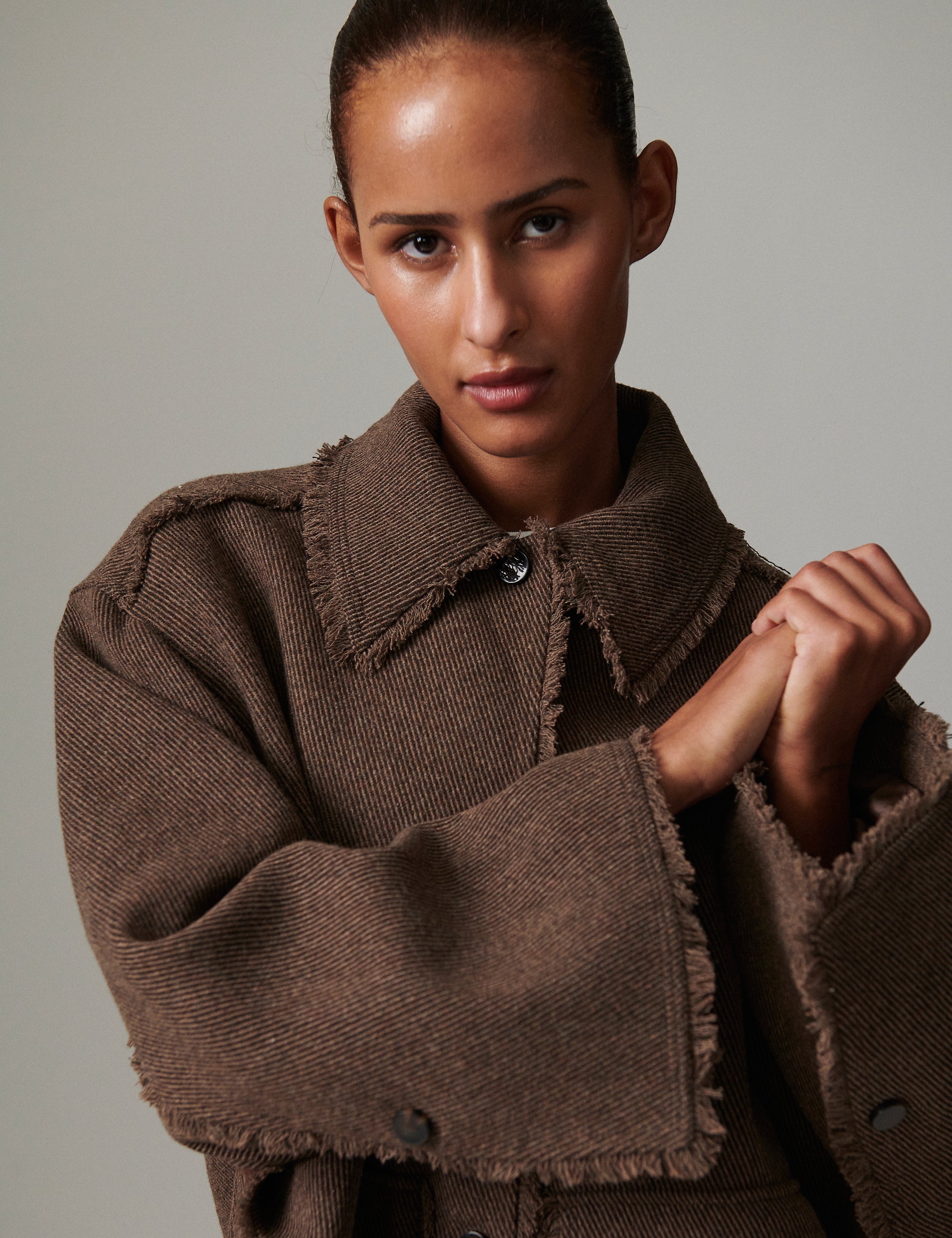 DAY Birger ét Mikkelsen Harry - Heavy Wool Twill Coats & Jackets 190809. CHOCOLATE CHIP