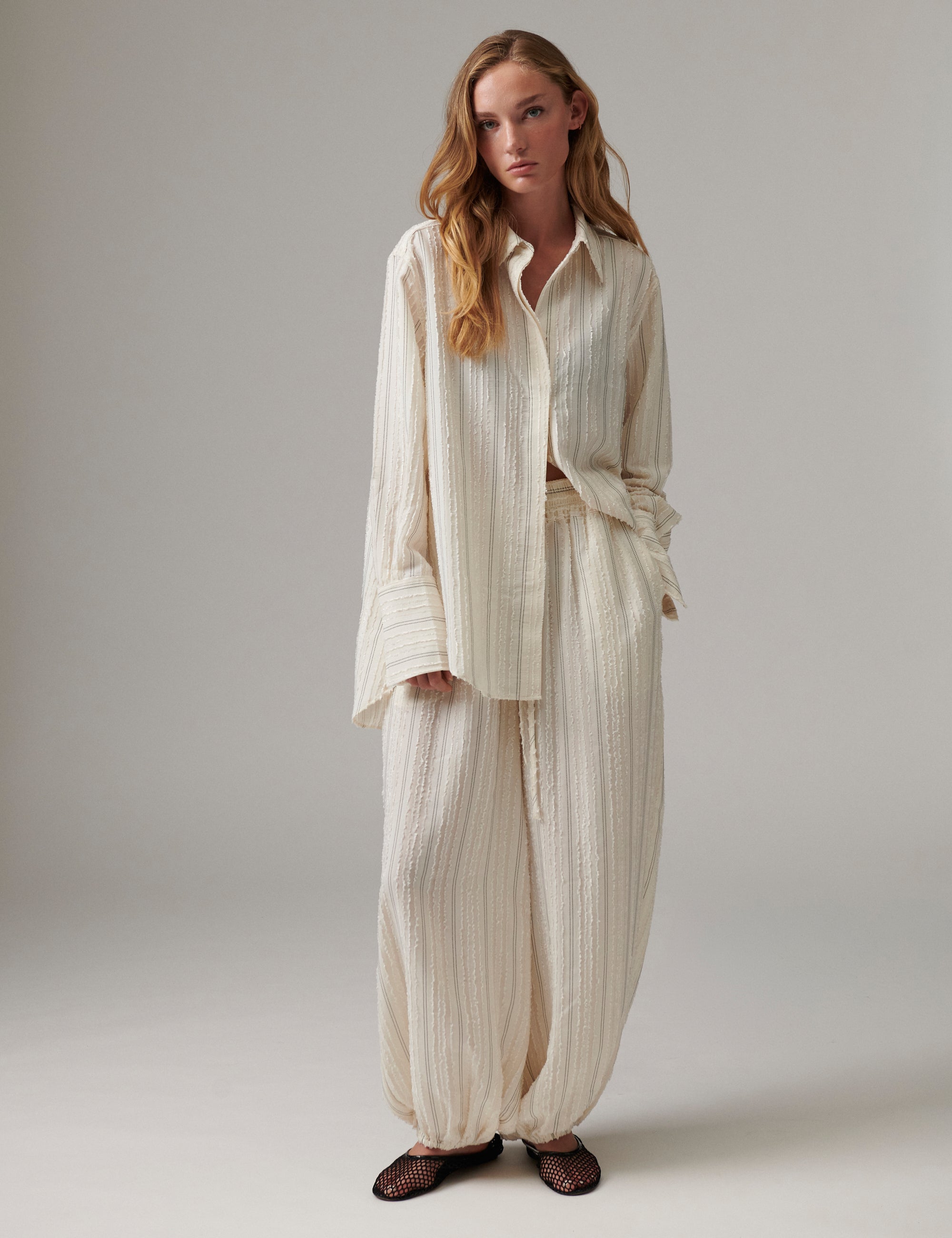 DAY Birger ét Mikkelsen Harsha - Raw Stripes - Bukser Bukser 01022 Jet Stream