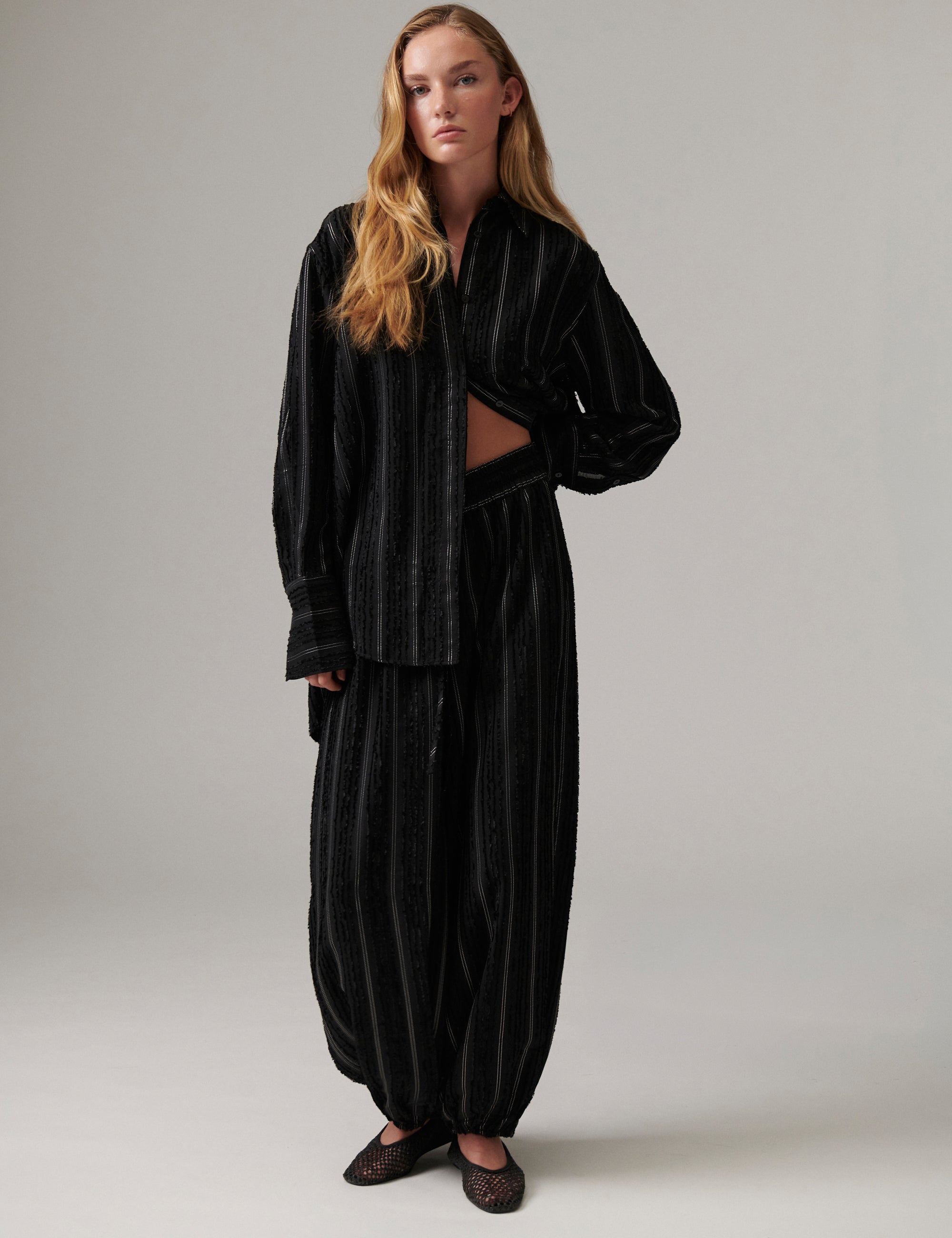 DAY Birger ét Mikkelsen Harsha - Raw Stripes - Bukser Bukser 12000 Black