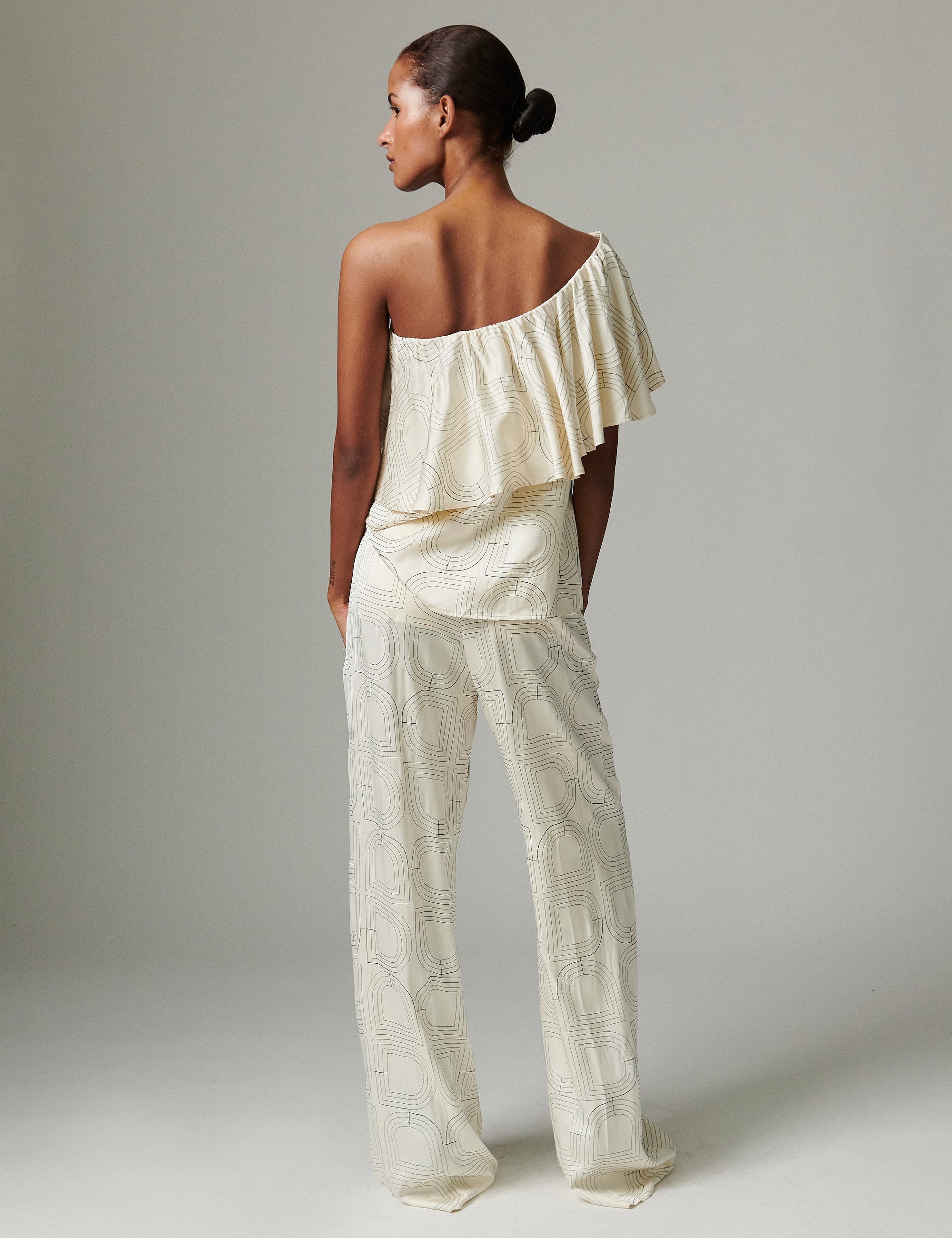 DAY Birger ét Mikkelsen Hon - Fluid Viscose Stitch Tops & T-Shirts 110605 JET STREAM