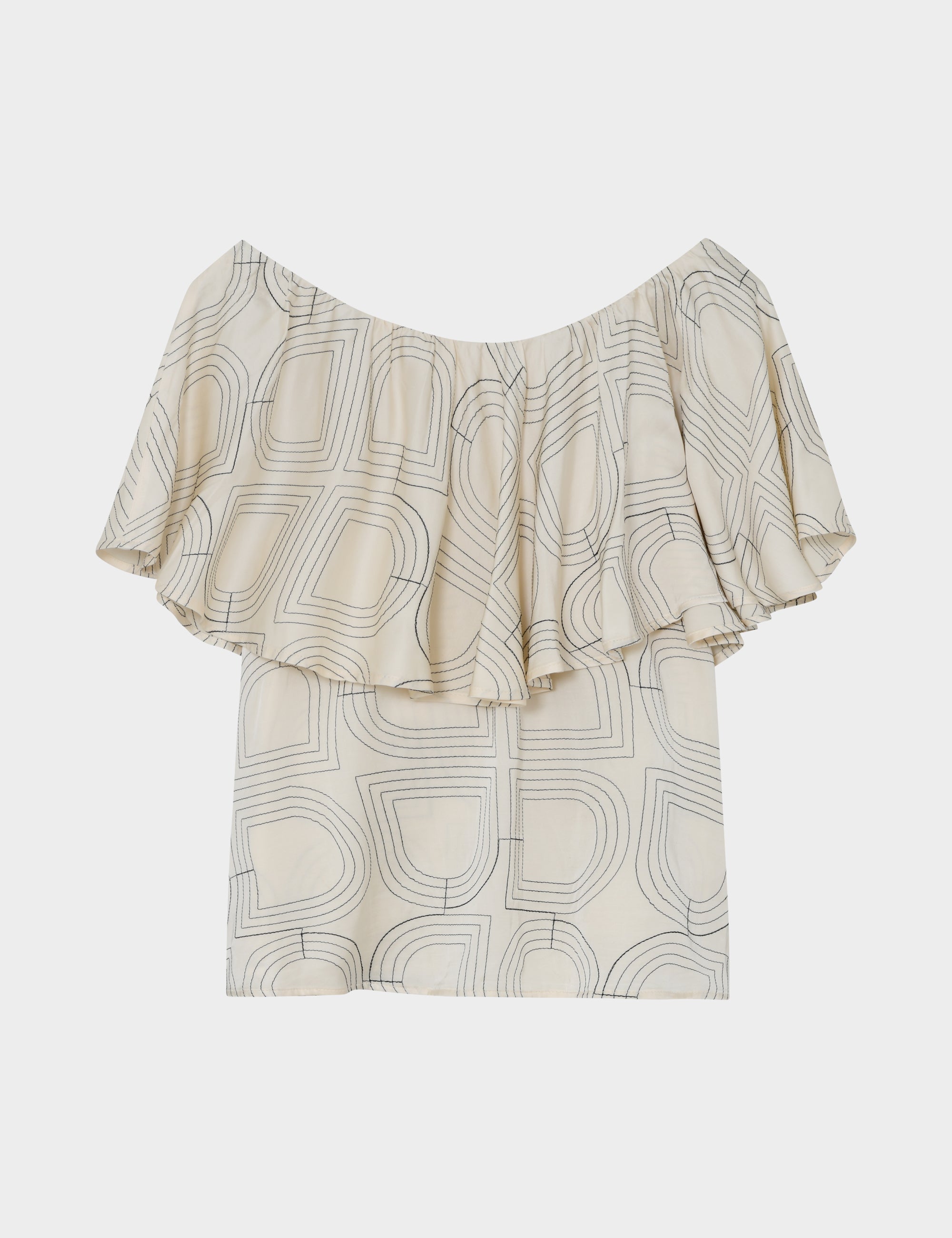 DAY Birger ét Mikkelsen Hon - Fluid Viscose Stitch Tops & T-Shirts 110605 JET STREAM