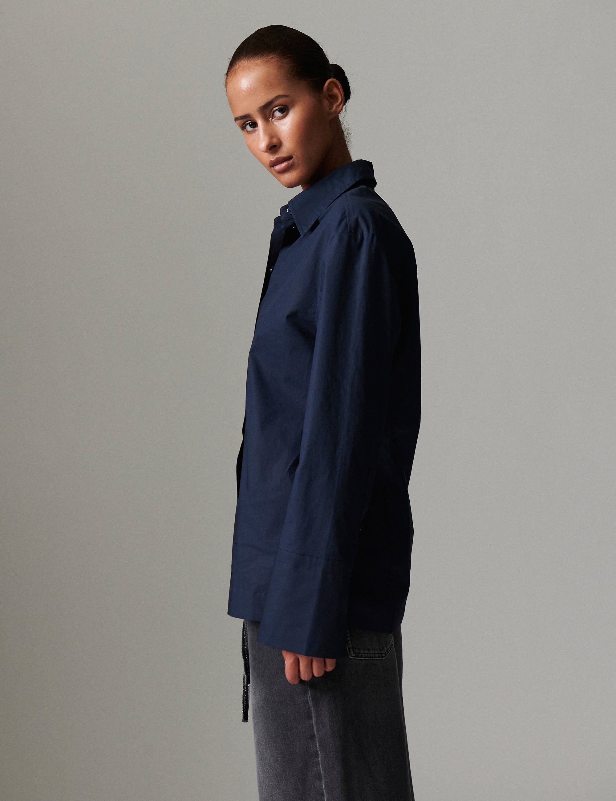 DAY Birger ét Mikkelsen Hooper - Solid cotton Shirts & Blouses 194020 DARK SAPPHIRE.