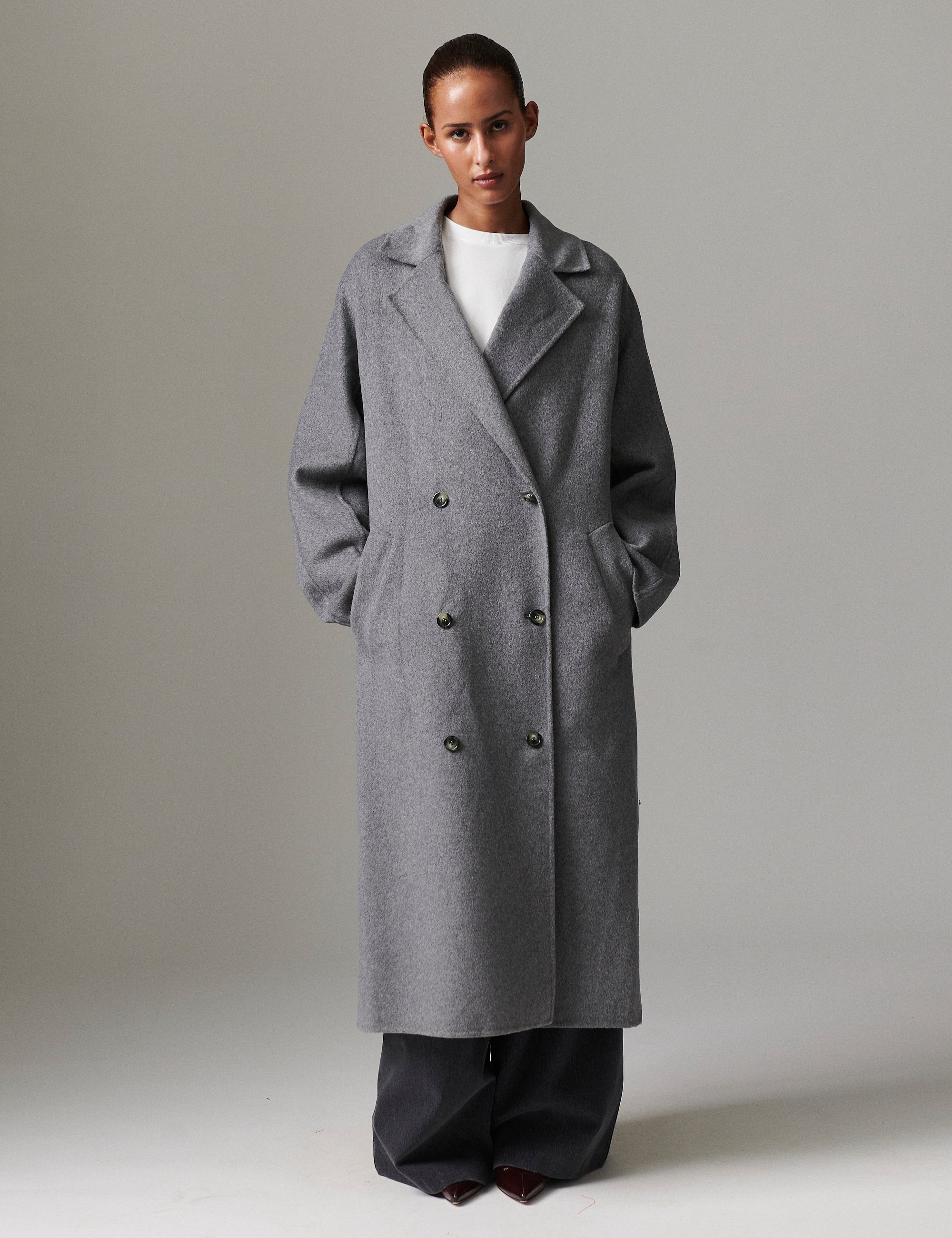 DAY Birger ét Mikkelsen Howard - Double Faced Wool Coats & Jackets 500006 MEDIUM GREY MELANGE
