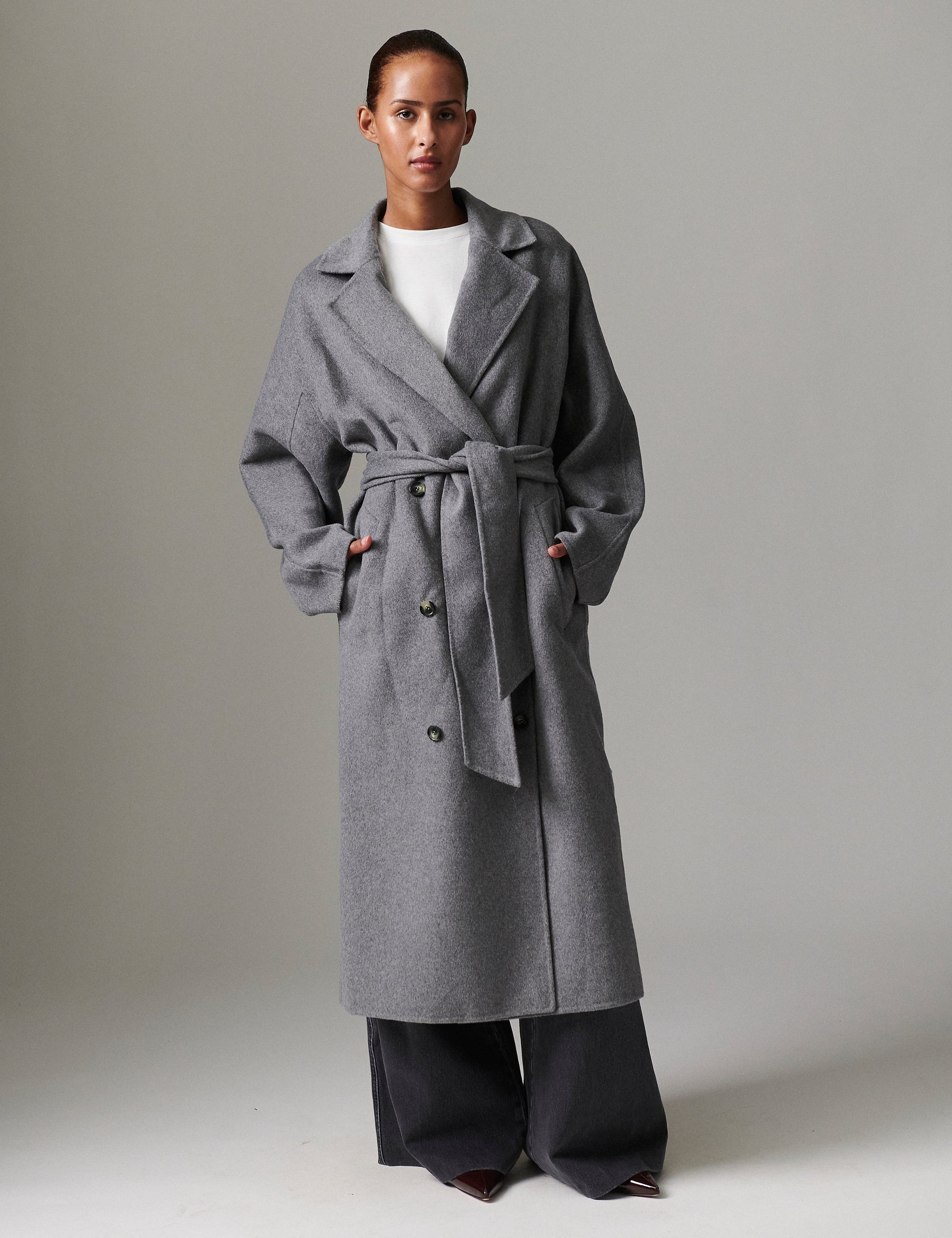 DAY Birger ét Mikkelsen Howard - Double Faced Wool Coats & Jackets 500006 Medium Grey Melange