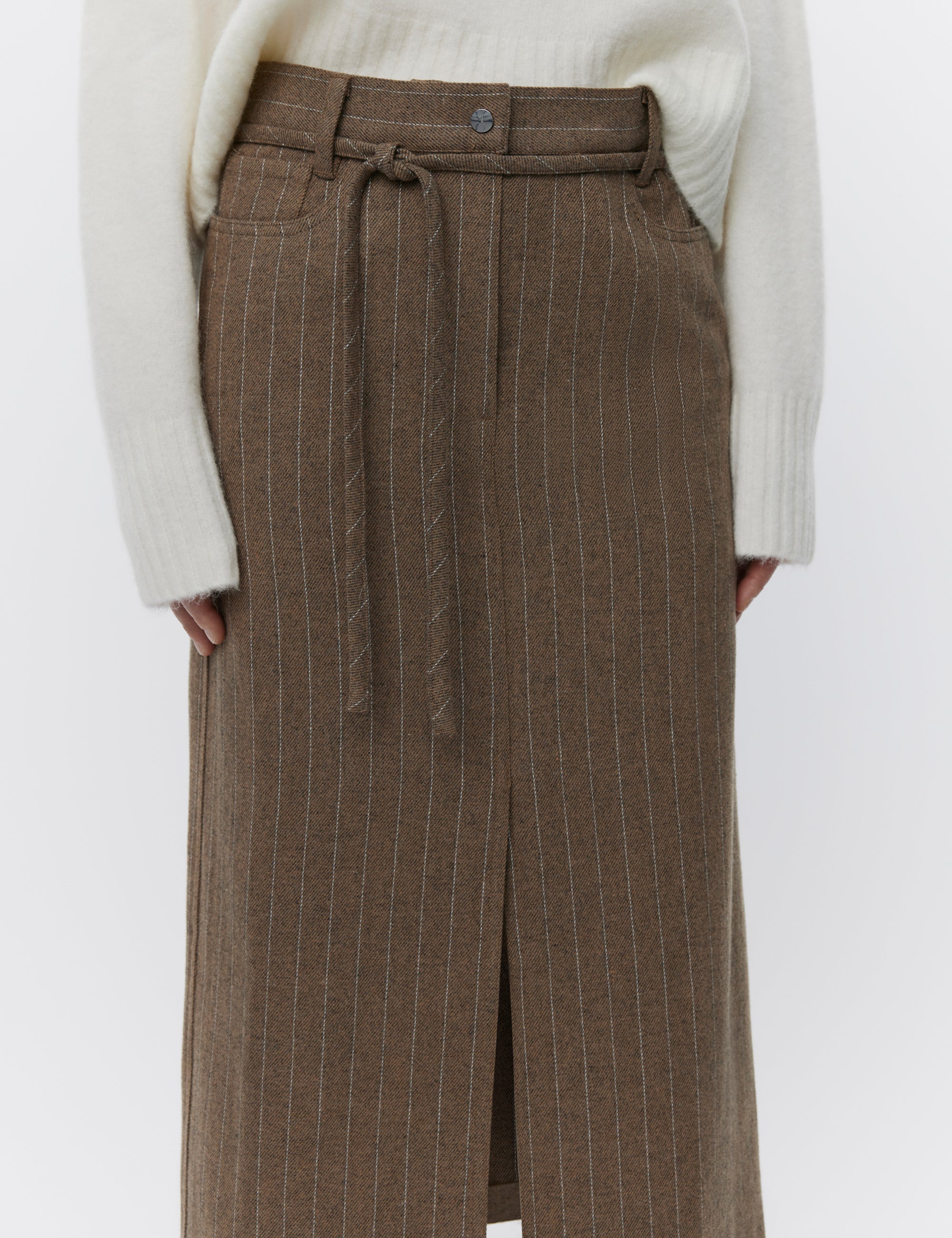 DAY Birger ét Mikkelsen Jody - Graphic Wool Stripe Skirt 190614 WREN