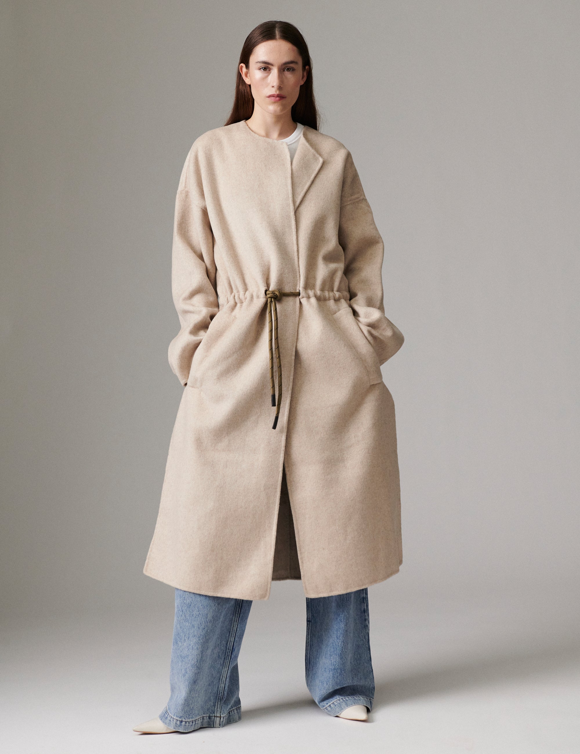 DAY Birger ét Mikkelsen Joel - Double Faced Wool - Frakke Frakke 500144 PISTACHIO SHELL MELANGE