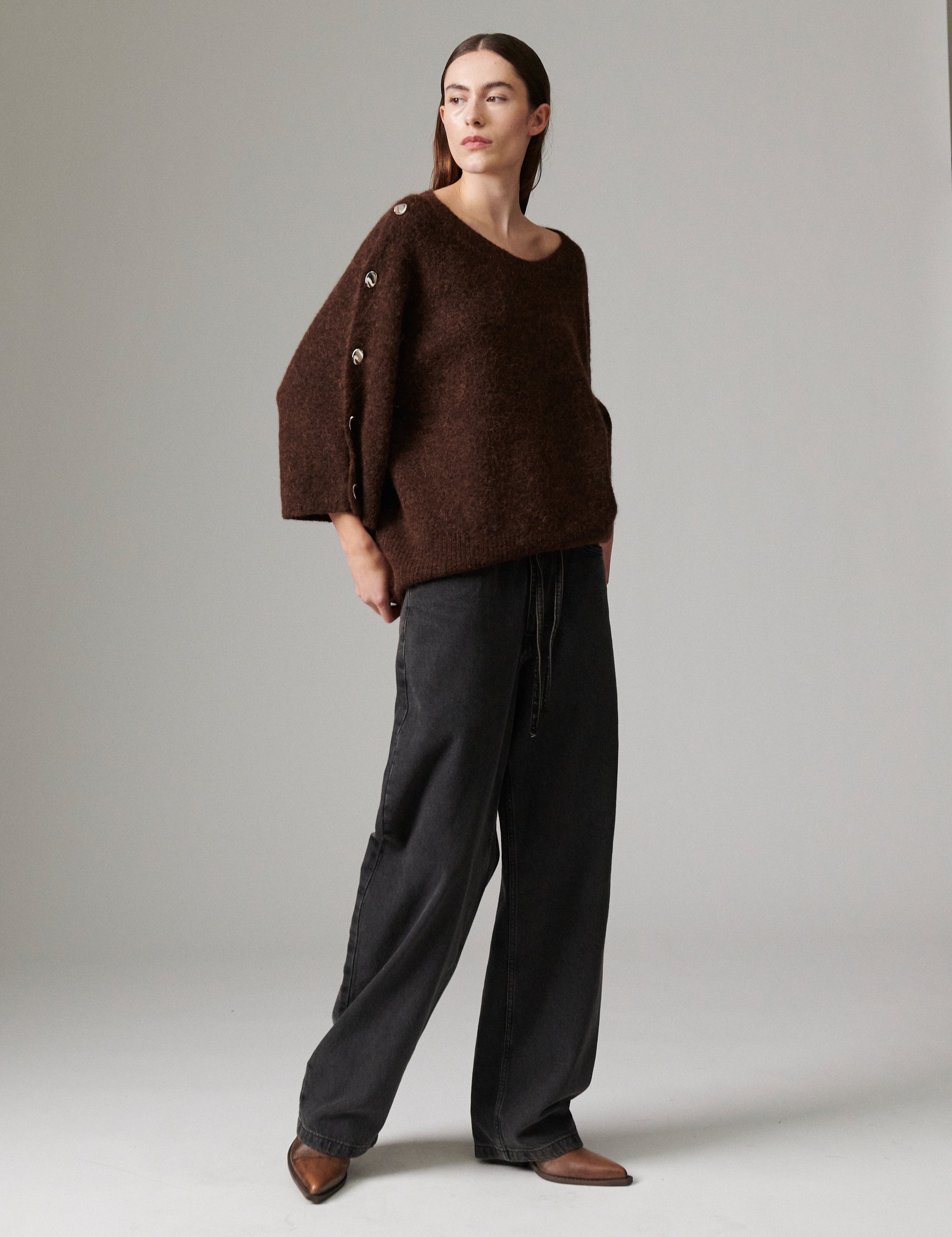 DAY Birger ét Mikkelsen Kamma - Cozy Days - Pullover Sweater 500184 COFFEE BEAN MELANGE