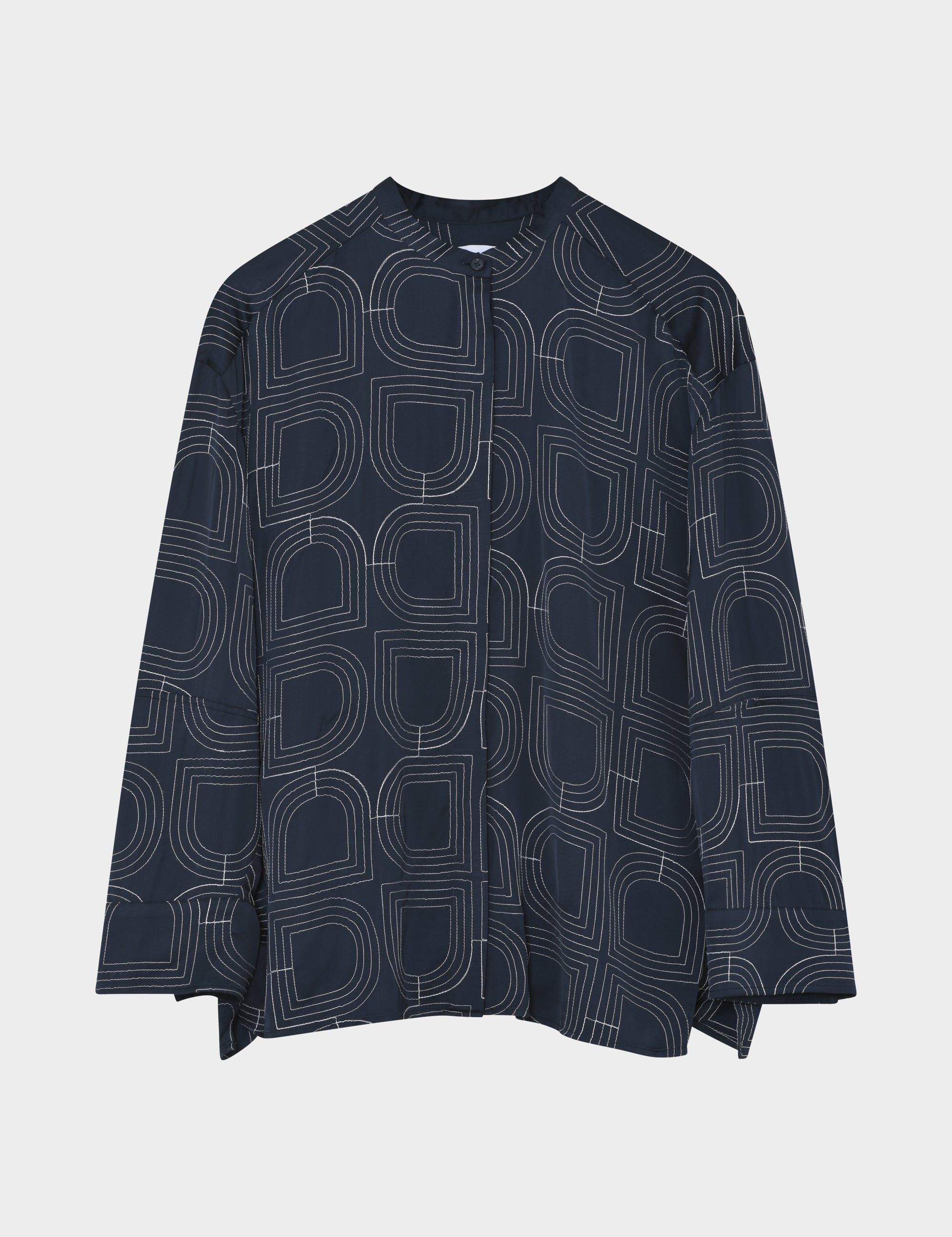 DAY Birger ét Mikkelsen Kerry - Fluid Viscose Stitch Shirts & Blouses 194020 DARK SAPPHIRE.