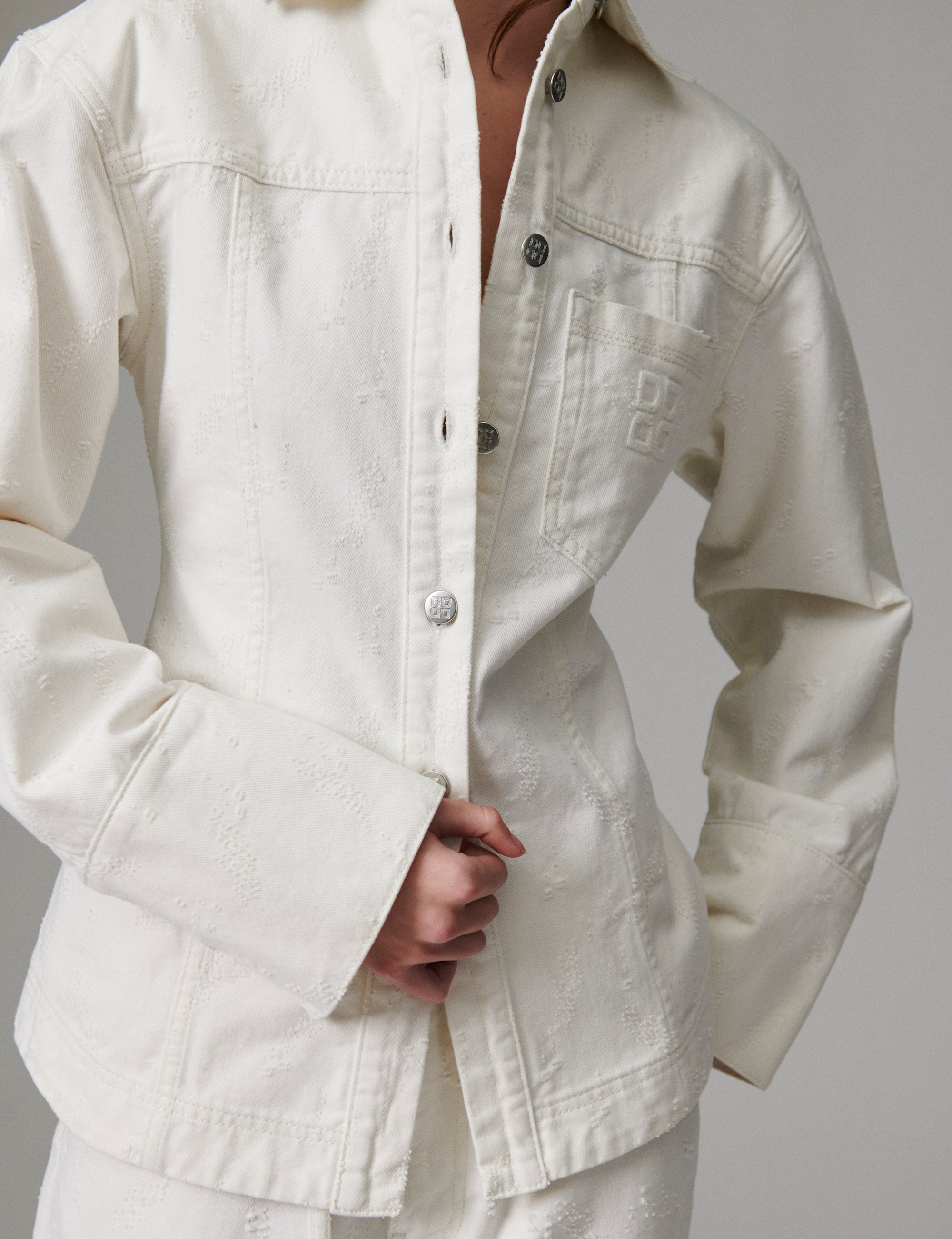 DAY Birger ét Mikkelsen Liesl - Distressed Canvas - Skjorte Bluse 110605 Jet Stream