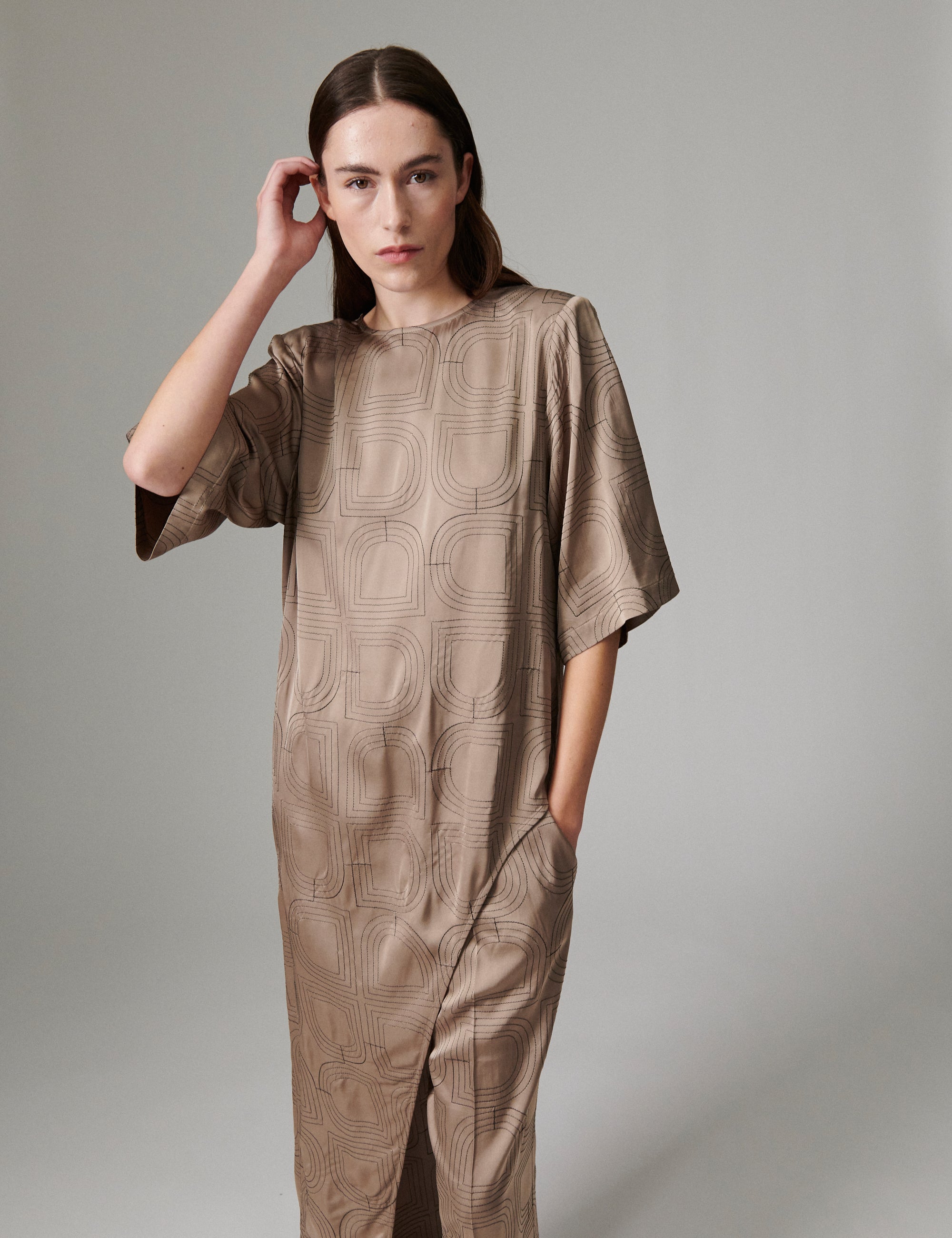 DAY Birger ét Mikkelsen Lolly - Fluid Viscose Stitch - Bluse Bluse 181112 Walnut