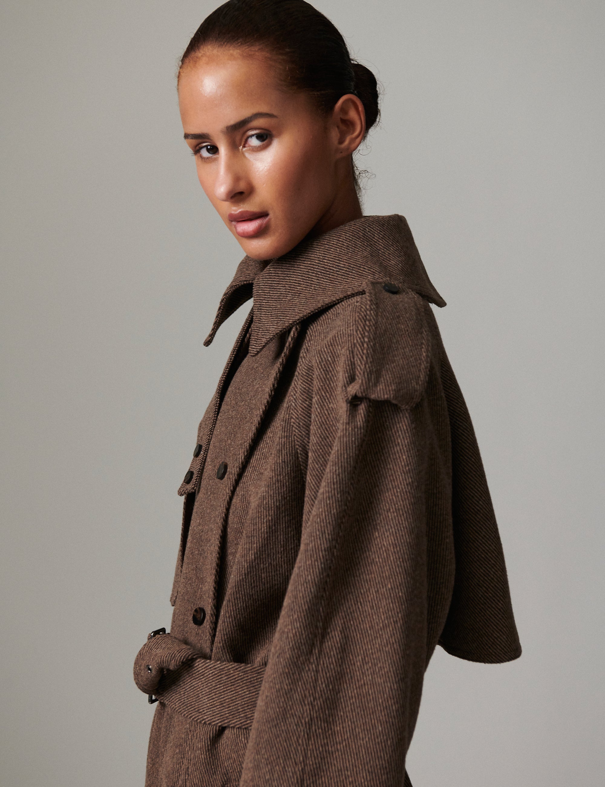 DAY Birger ét Mikkelsen Lynn - Heavy Wool Twill Coats & Jackets 190809. CHOCOLATE CHIP