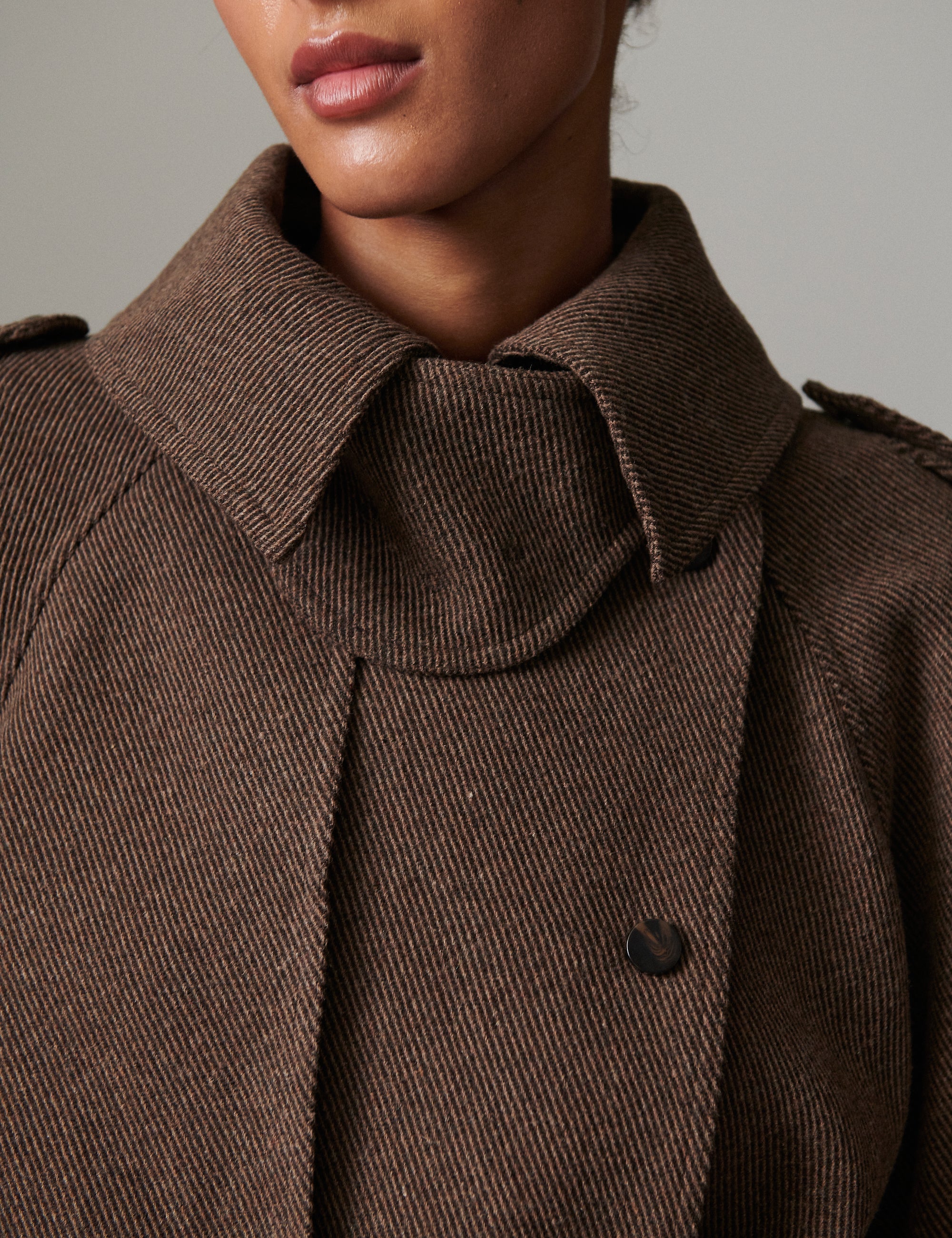 DAY Birger ét Mikkelsen Lynn - Heavy Wool Twill Coats & Jackets 190809. CHOCOLATE CHIP