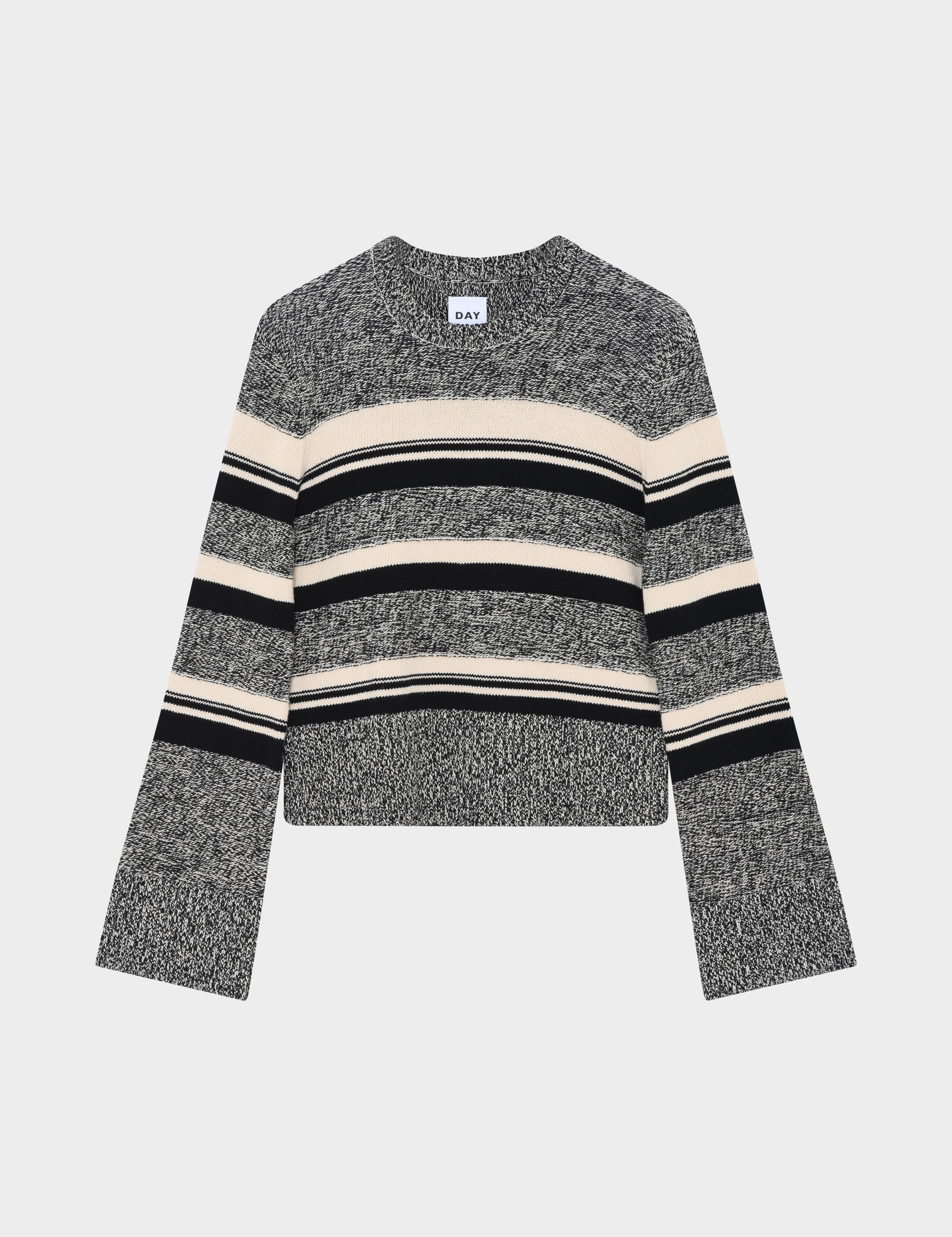 DAY Birger ét Mikkelsen Lynne - Mercerized Cotton Sweater 500015 BLACK MIX