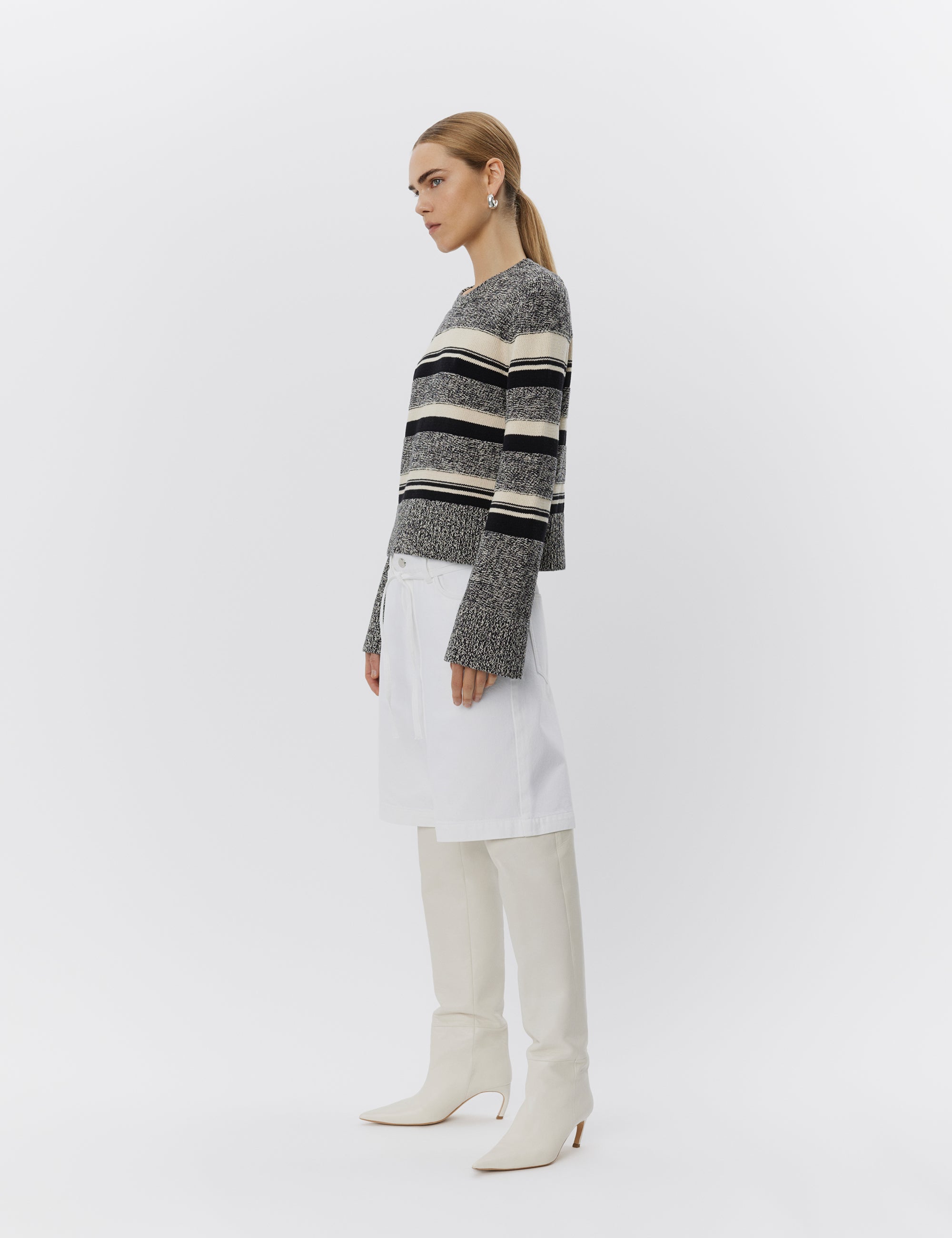 DAY Birger ét Mikkelsen Lynne - Mercerized Cotton Sweater 500015 BLACK MIX