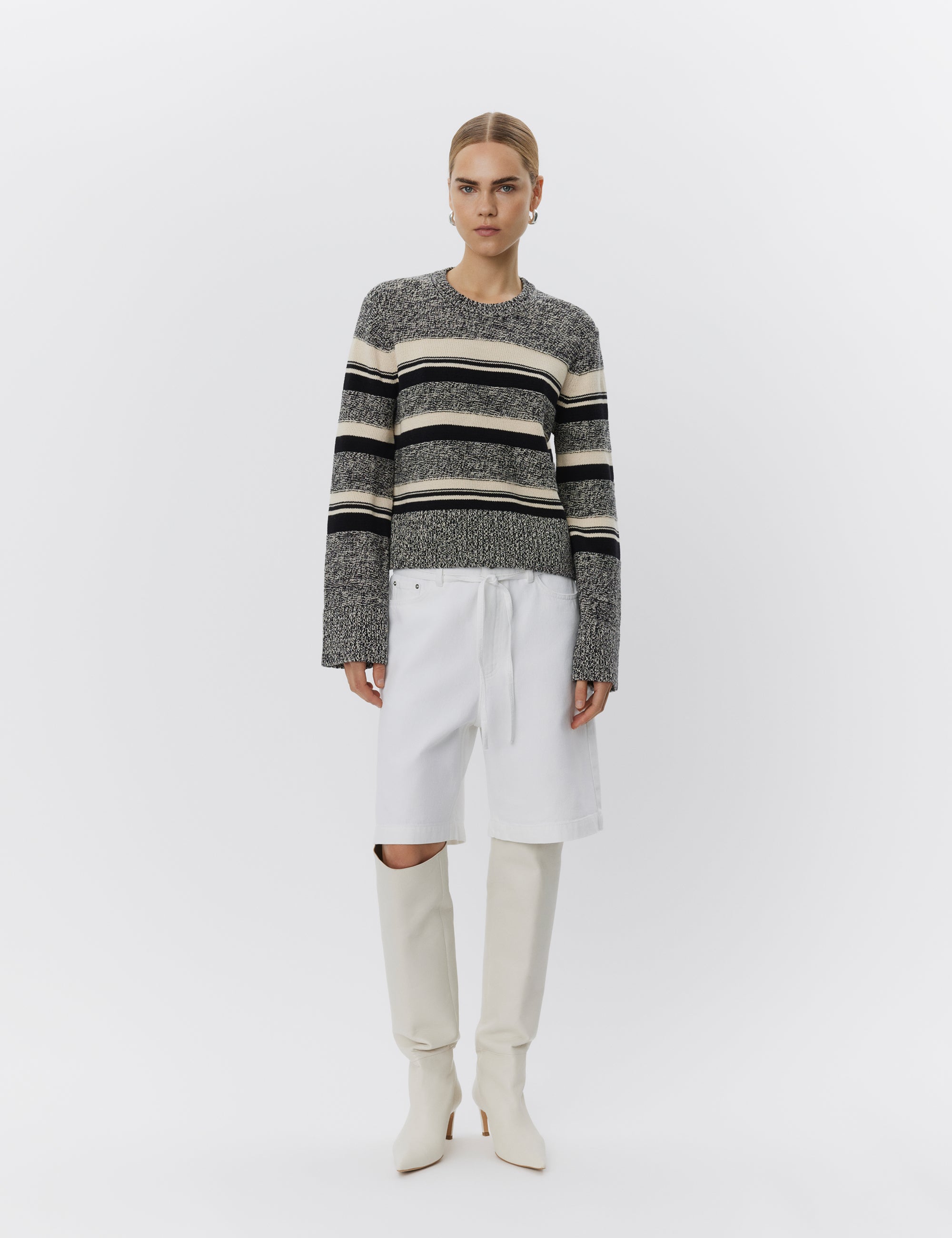 DAY Birger ét Mikkelsen Lynne - Mercerized Cotton Sweater 500015 BLACK MIX