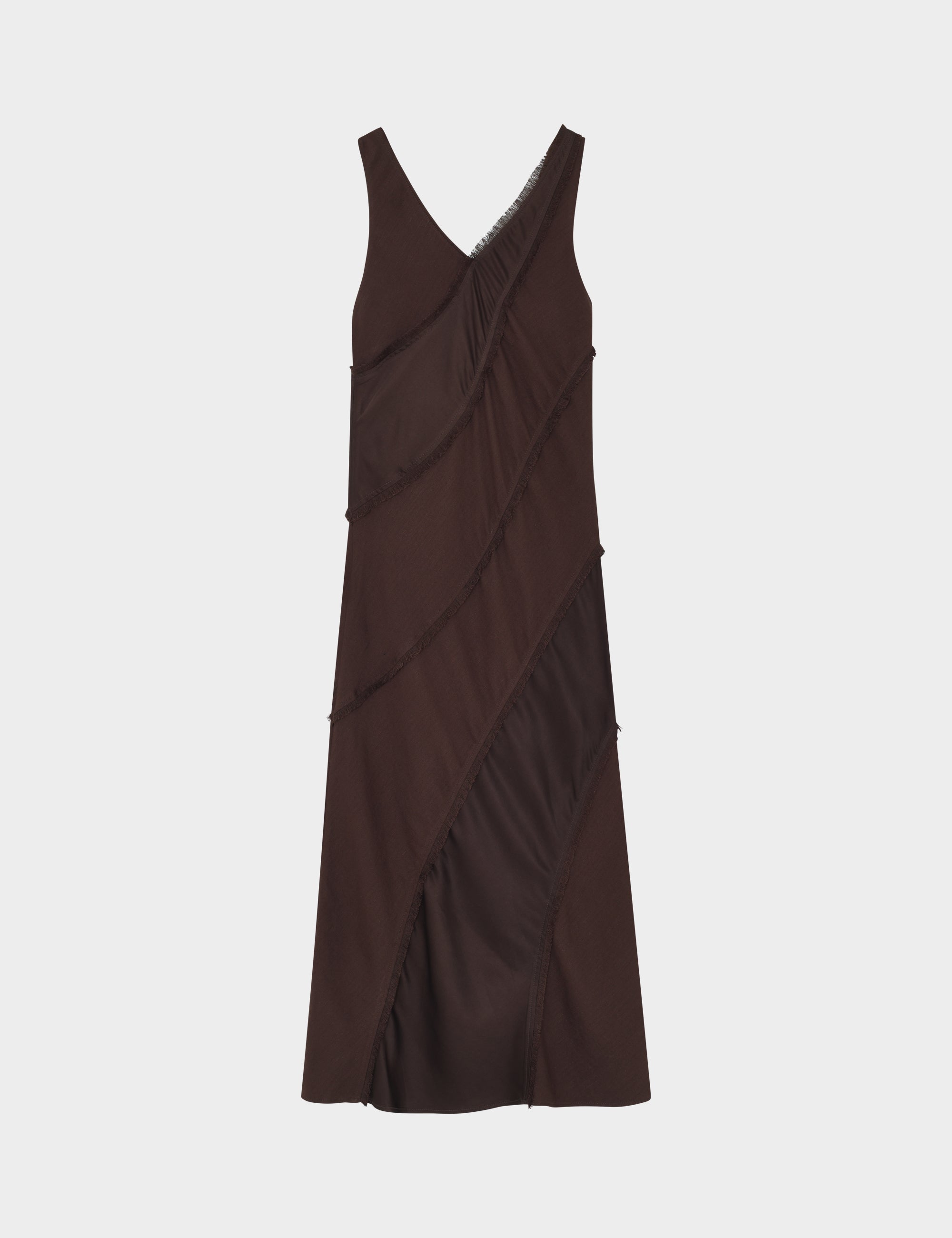 DAY Birger ét Mikkelsen Madeline - Contrast Linen Kjole 10037 Coffee Bean