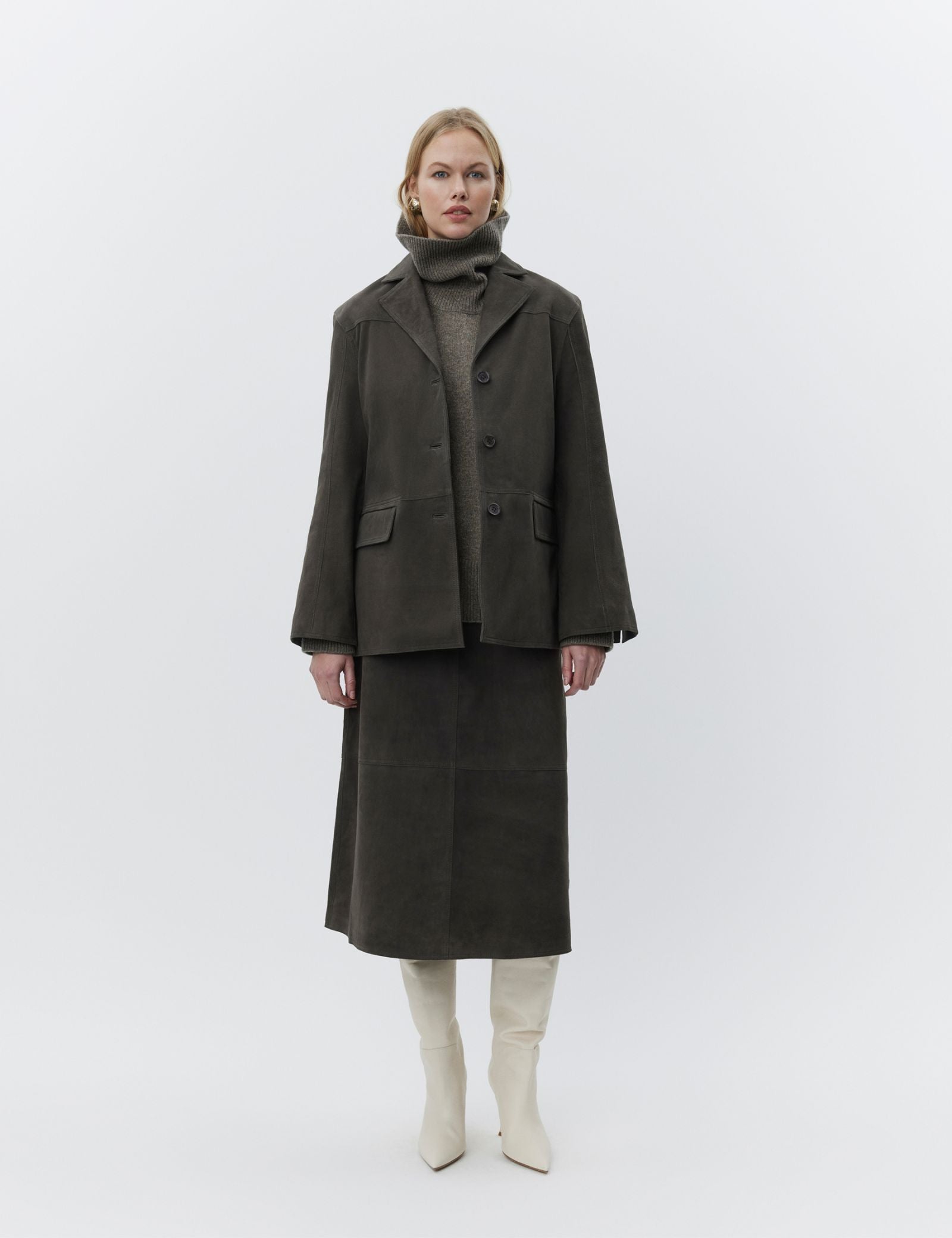DAY Birger ét Mikkelsen Marcela - Suede Coats & Jackets 191103 ESPRESSO