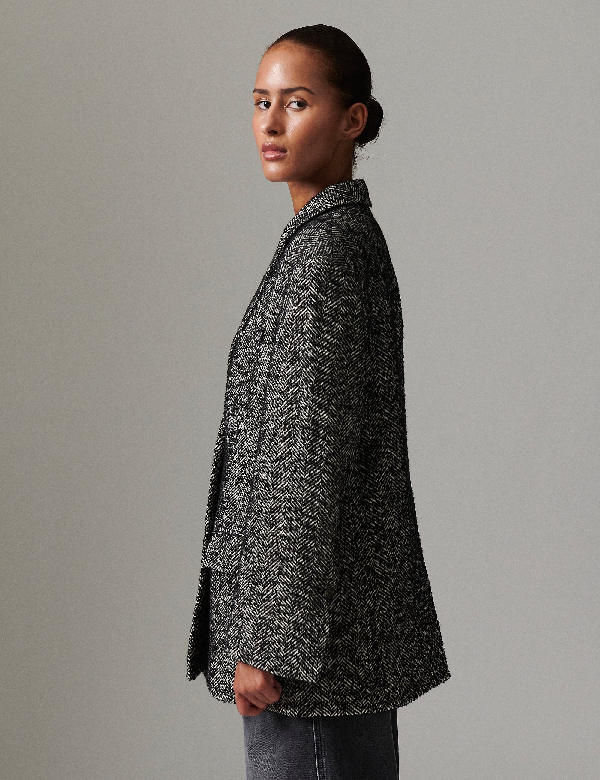 DAY Birger ét Mikkelsen Martha - Heavy Slub Wool Blazer 500015 BLACK MIX