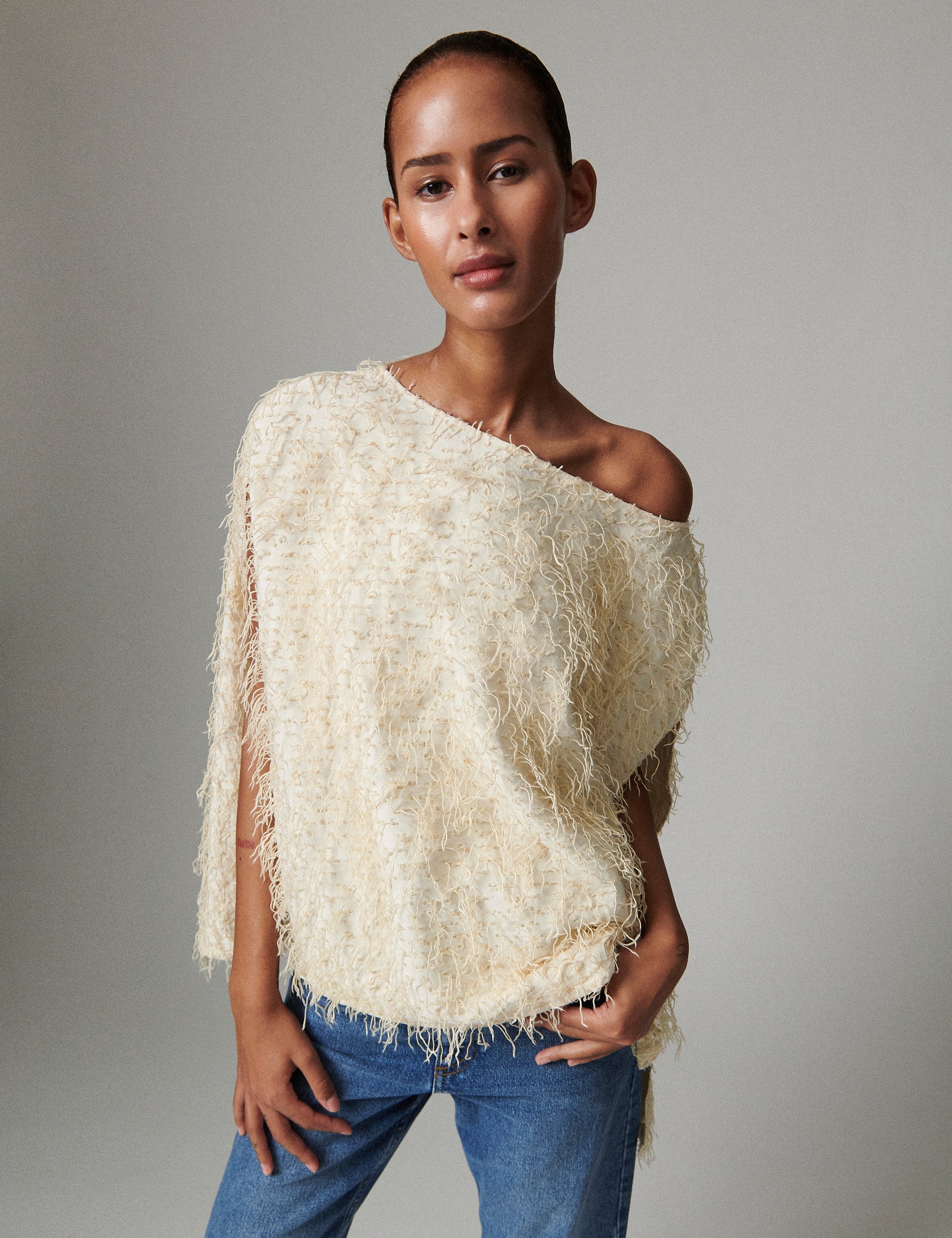 DAY Birger ét Mikkelsen Mata - Dobby Fringe Shirts & Blouses 110605 Jet Stream