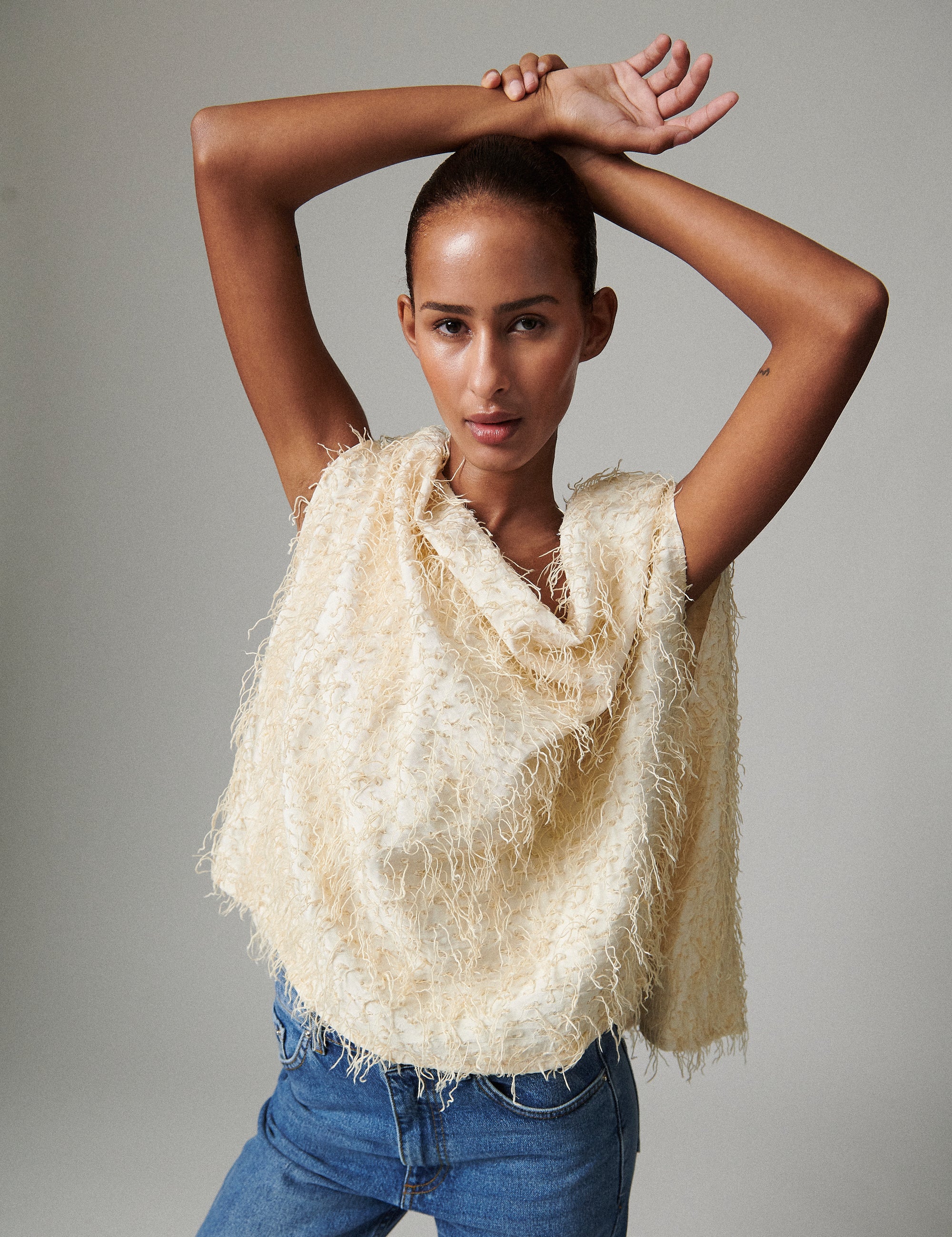 DAY Birger ét Mikkelsen Mata - Dobby Fringe Shirts & Blouses 110605 Jet Stream