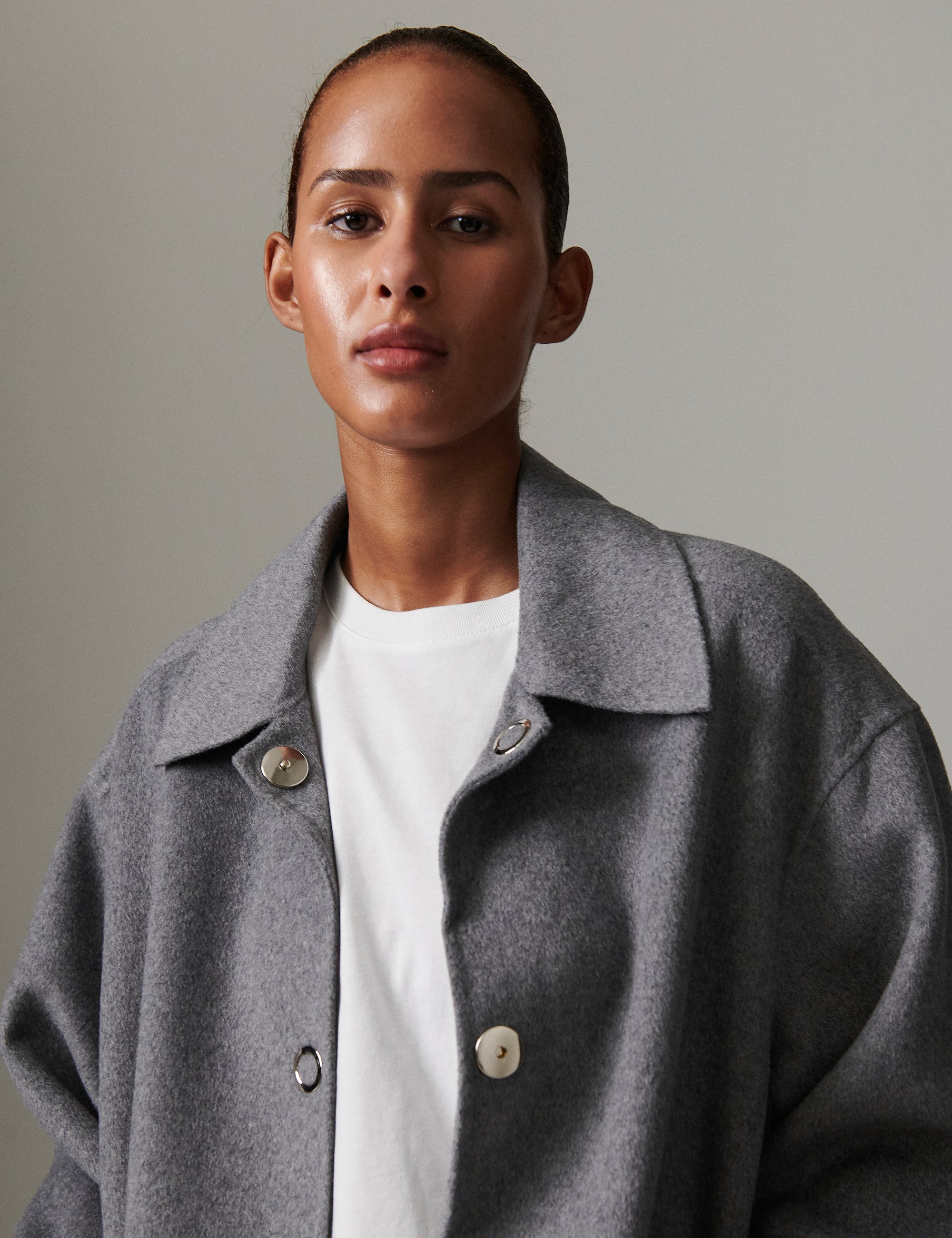 DAY Birger ét Mikkelsen Matteo - Double faced Wool Coats & Jackets 500006 MEDIUM GREY MELANGE