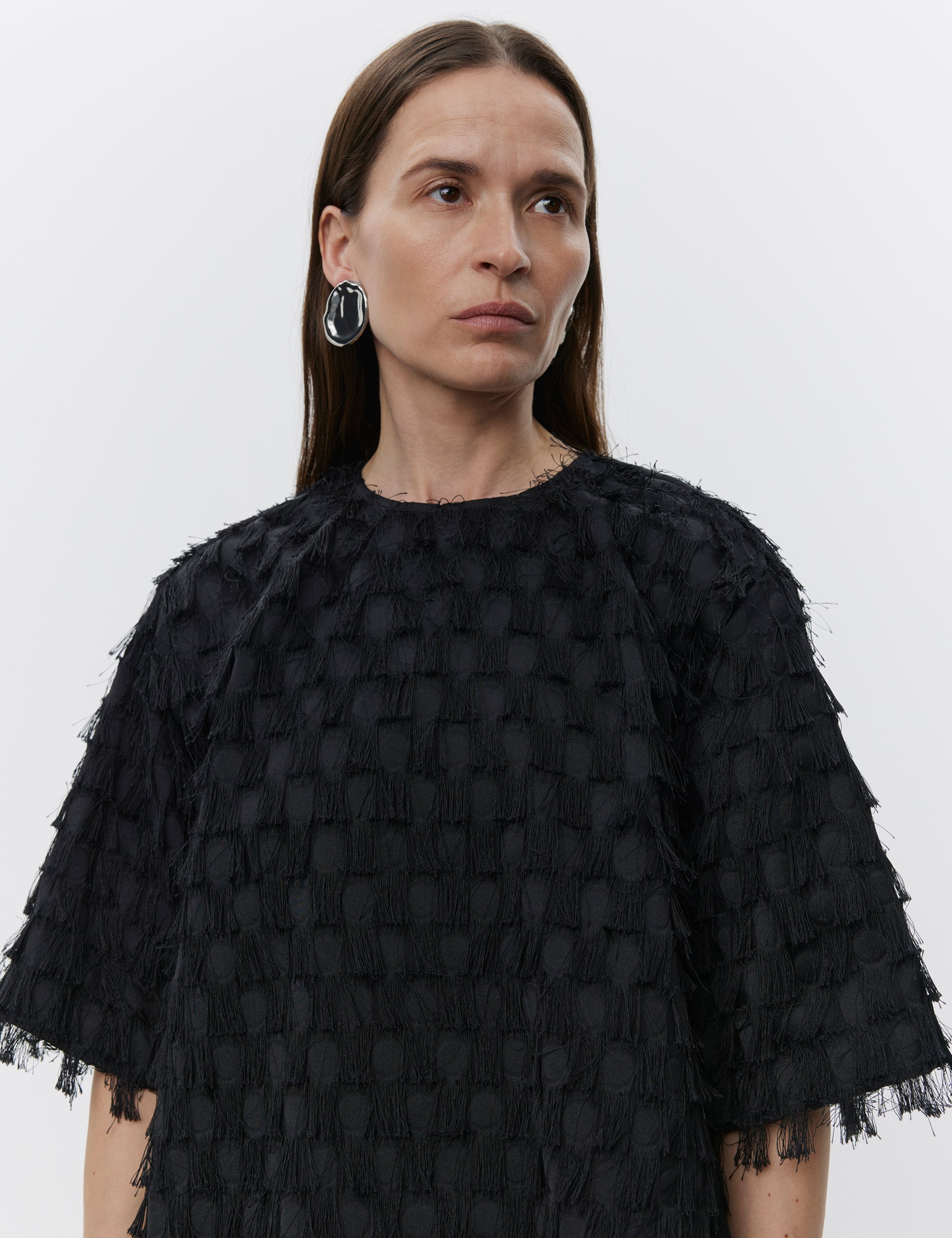 DAY Birger ét Mikkelsen Nori - Abstract Fringes Kjole 190303 Black