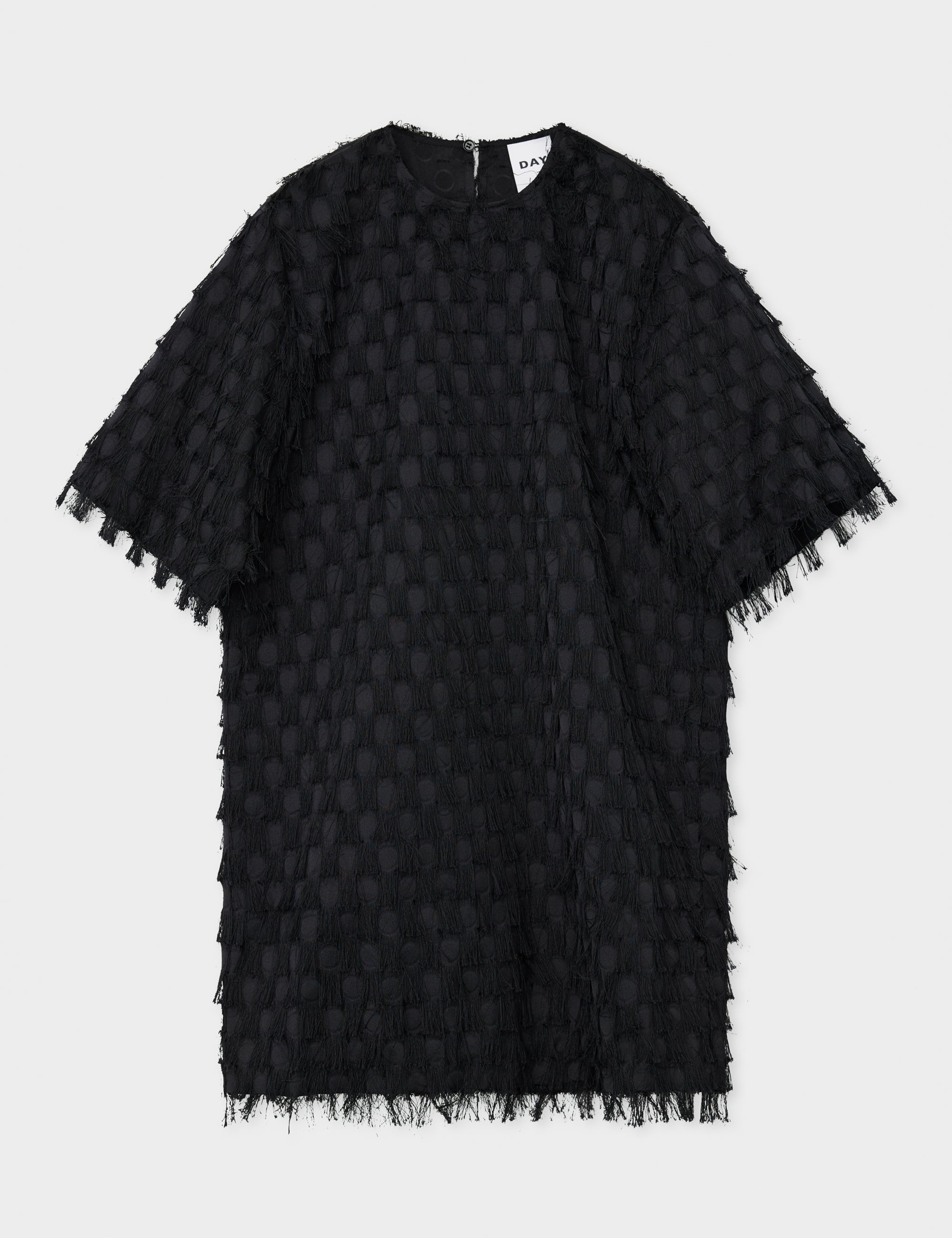 DAY Birger ét Mikkelsen Nori - Abstract Fringes Kjole 190303 Black