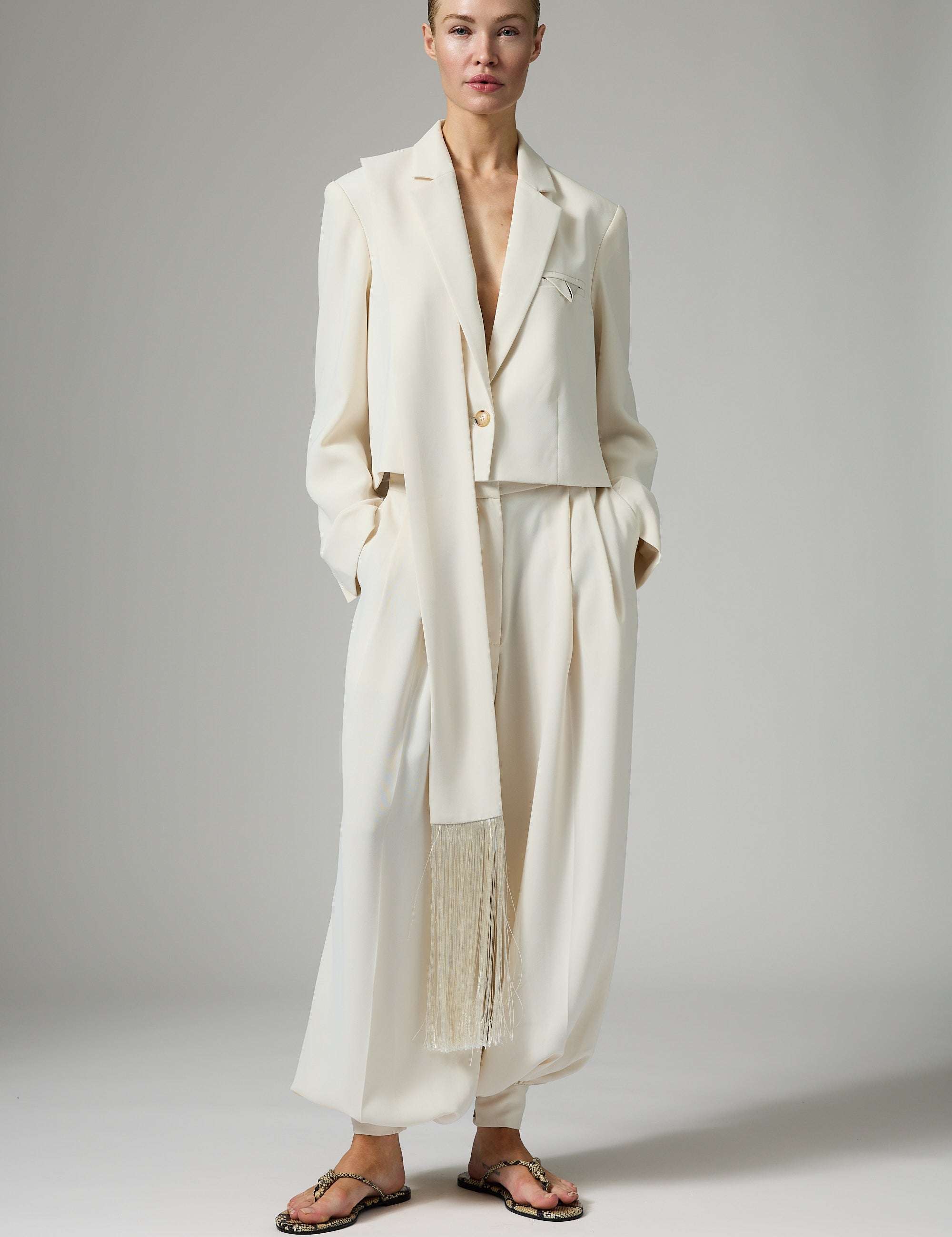 DAY Birger ét Mikkelsen Oda - Classic Gabardine Bukser 01002 Ivory Shade