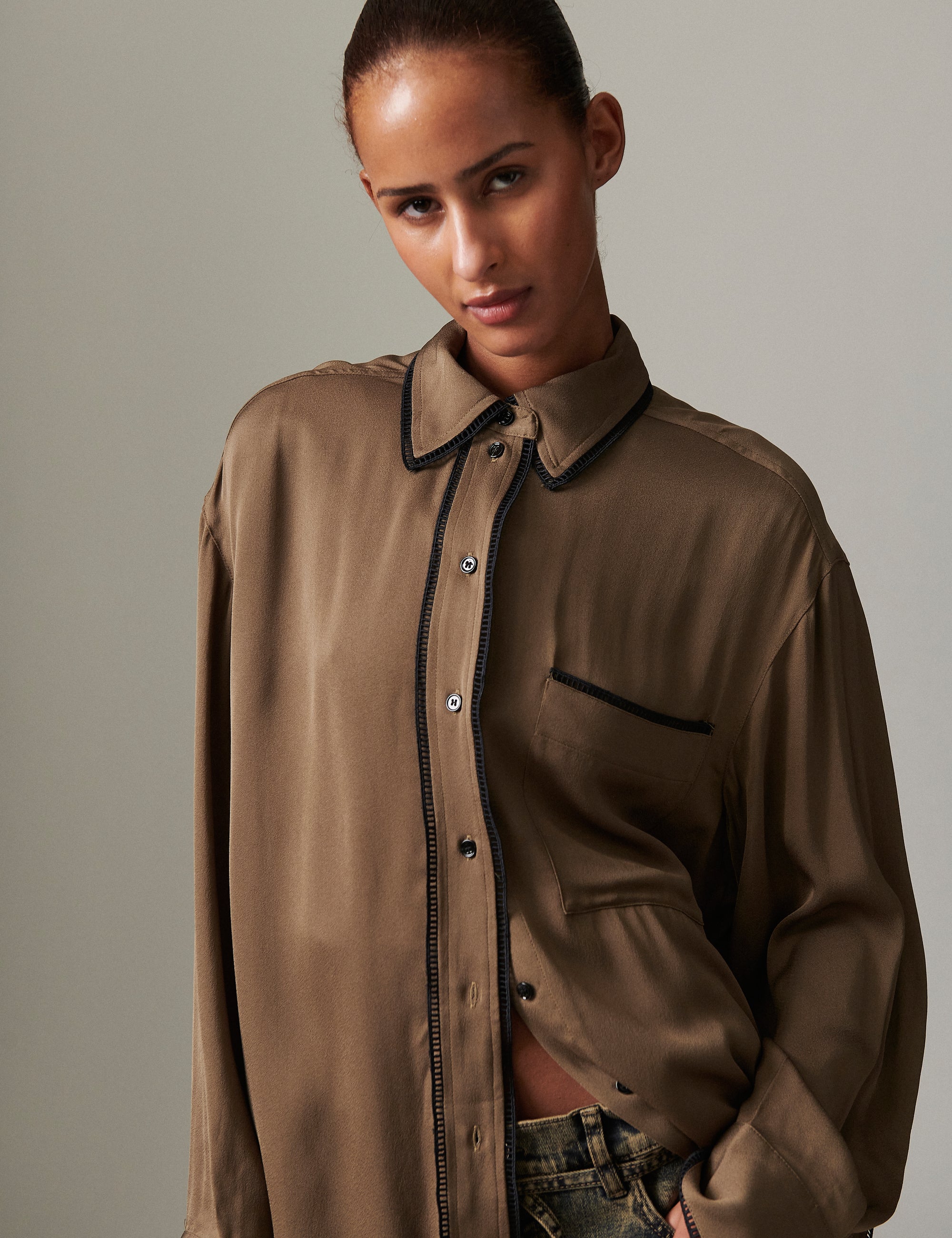 DAY Birger ét Mikkelsen Olenna - Matte Crepe Shirts & Blouses 180820 CAPERS