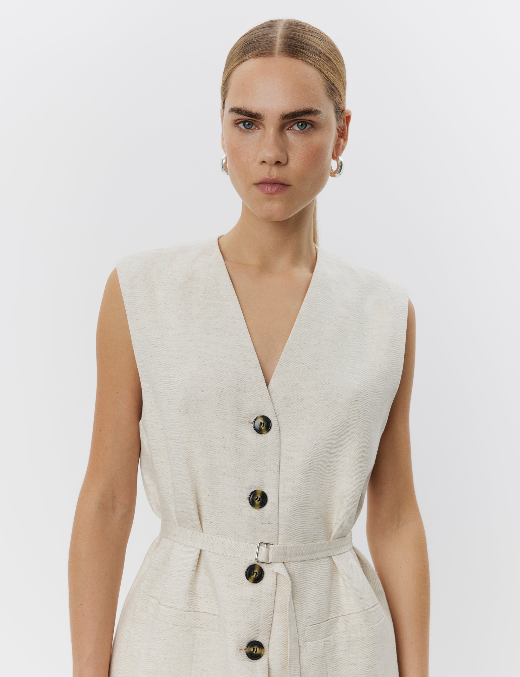 DAY Birger ét Mikkelsen Palmer - Summer Tweed Waistcoat 120110 PISTACHIO SHELL.