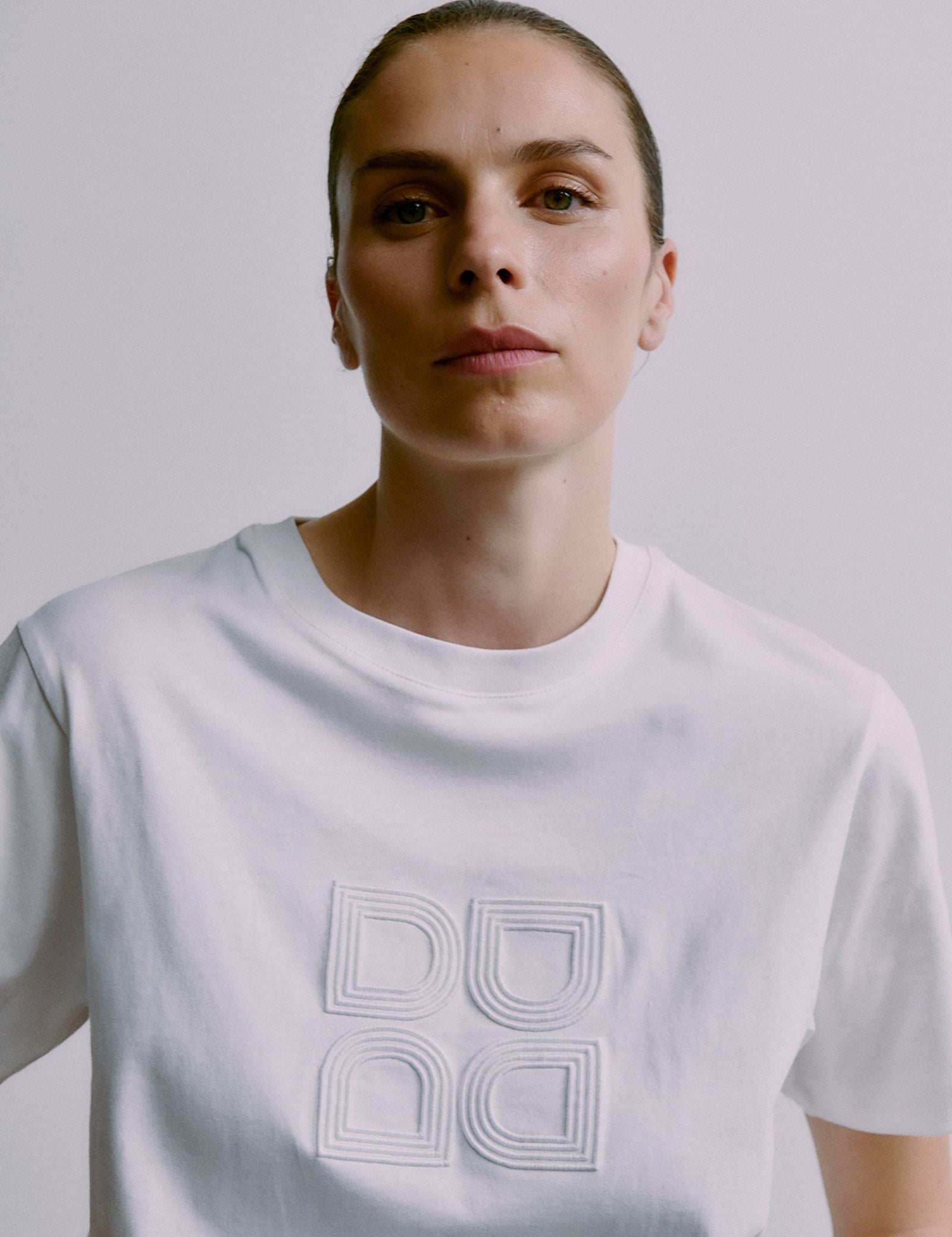 DAY Birger ét Mikkelsen Parry Logo- Heavy Jersey Tops & T-Shirts 110601 BRIGHT WHITE