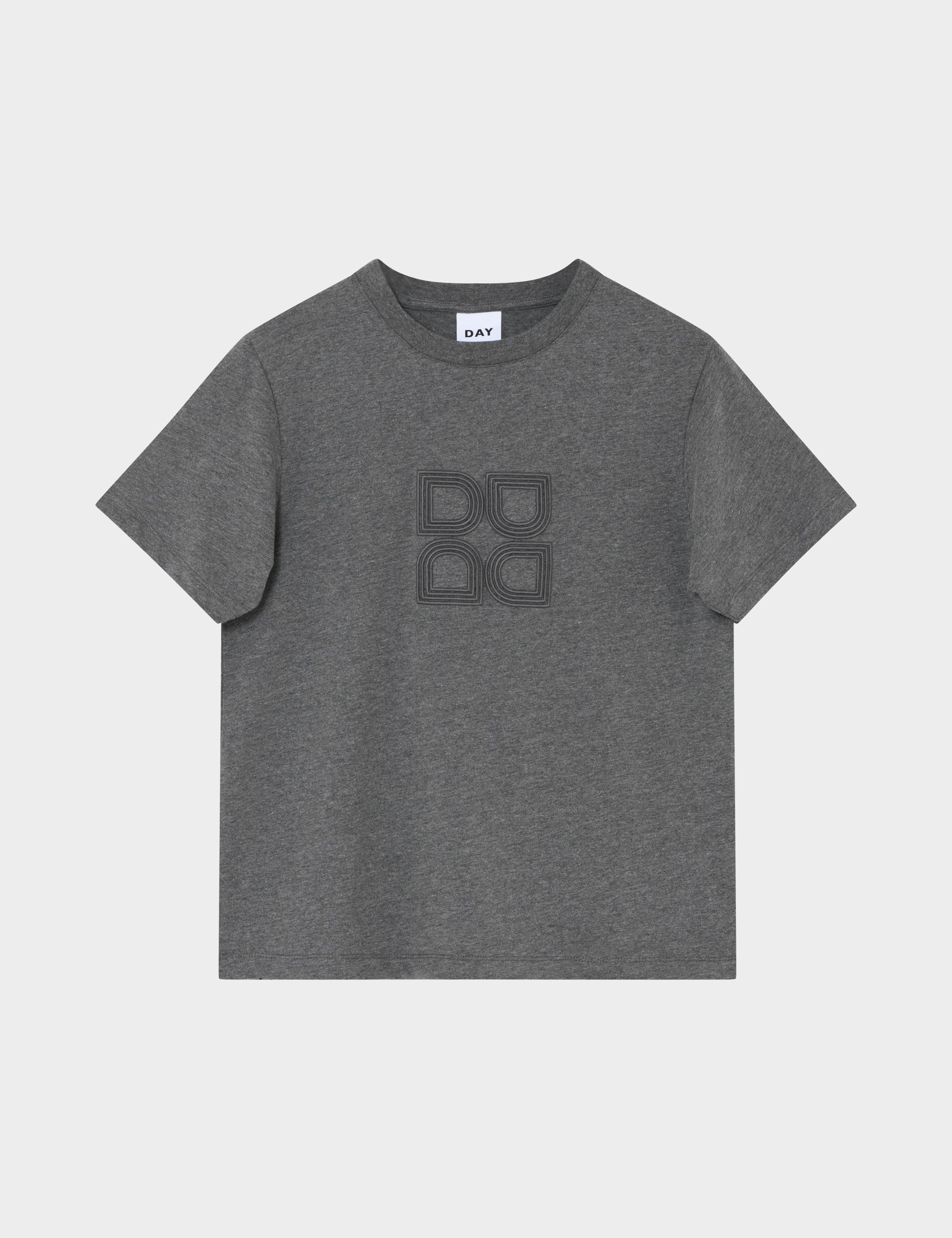 DAY Birger ét Mikkelsen Parry Logo- Heavy Jersey Tops & T-Shirts 500006 Medium Grey Melange