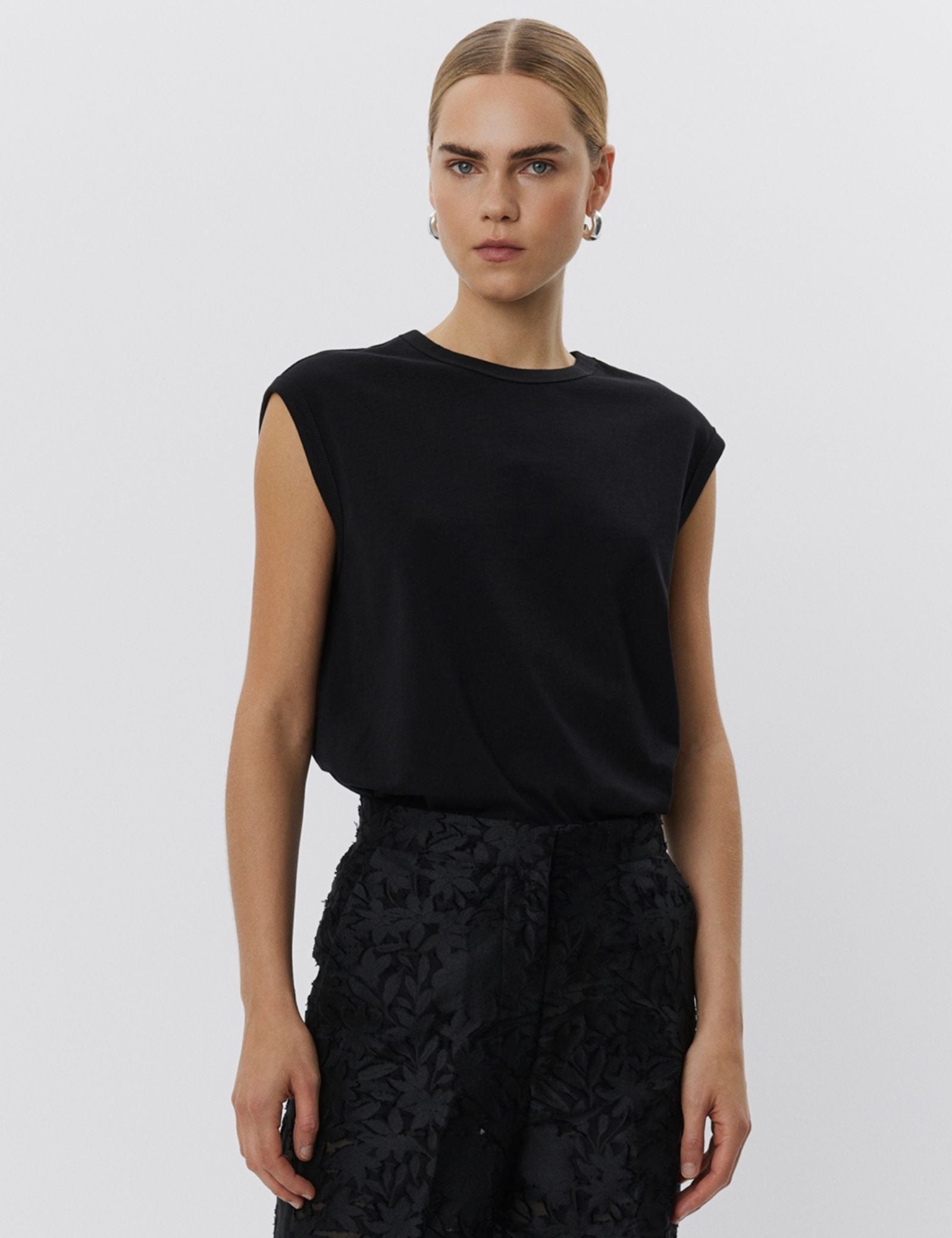 DAY Birger ét Mikkelsen Pedro - Heavy Jersey Tops & T-Shirts 190303 BLACK