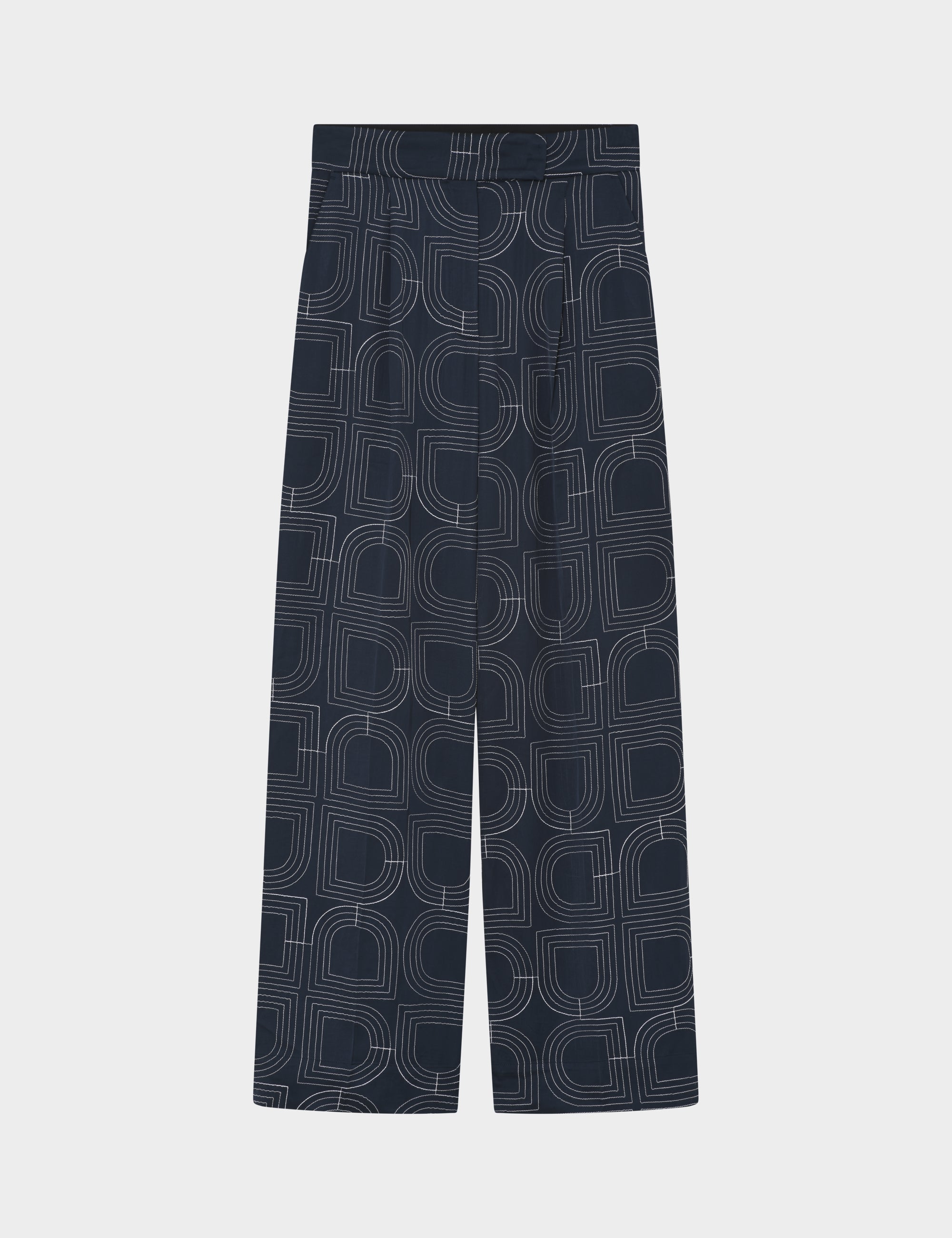 DAY Birger ét Mikkelsen Phoebe - Fluid Viscose Stitch Bukser 194020 DARK SAPPHIRE.