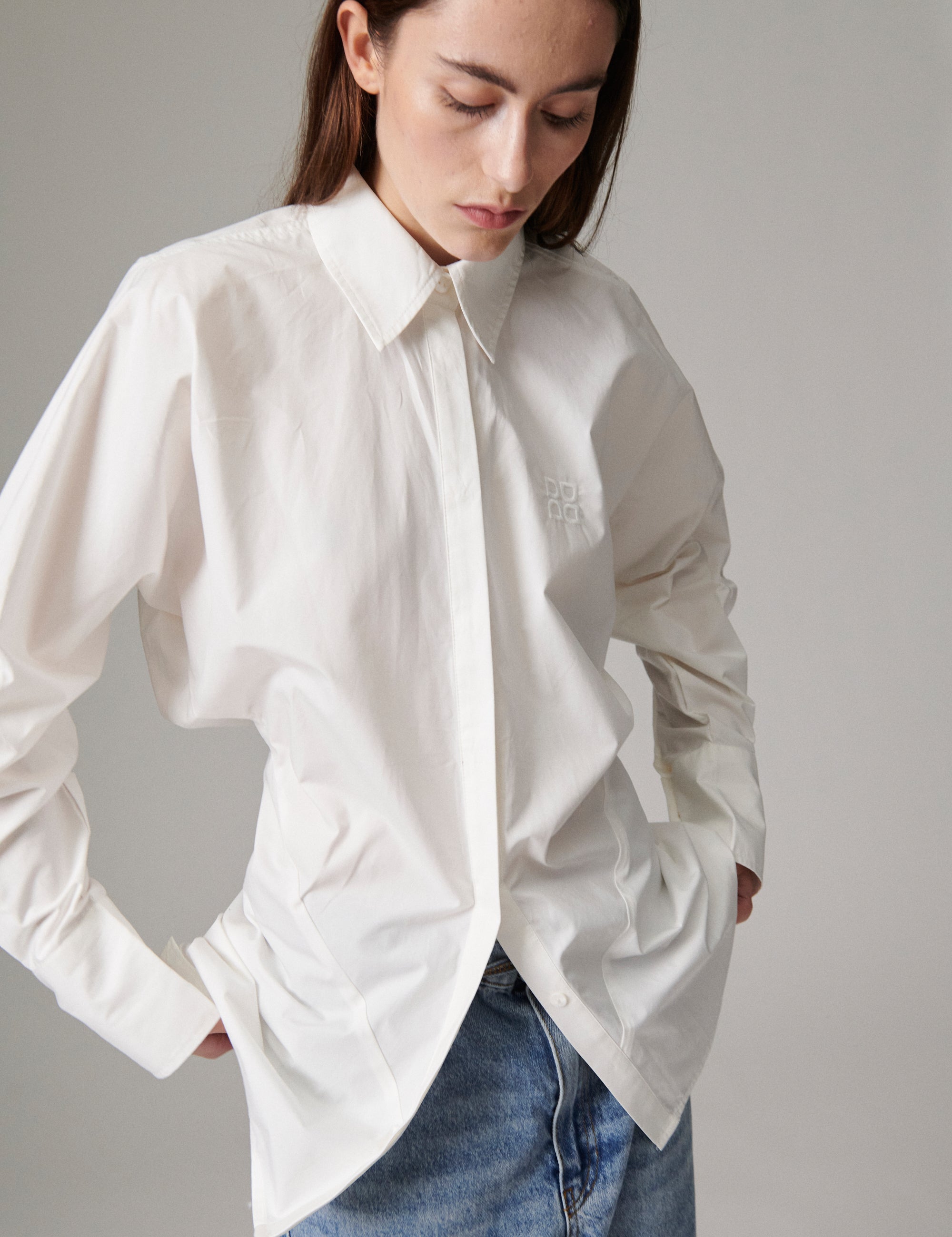 DAY Birger ét Mikkelsen Pixie - Poplina - Skjorte Bluse 114001 Brilliant White