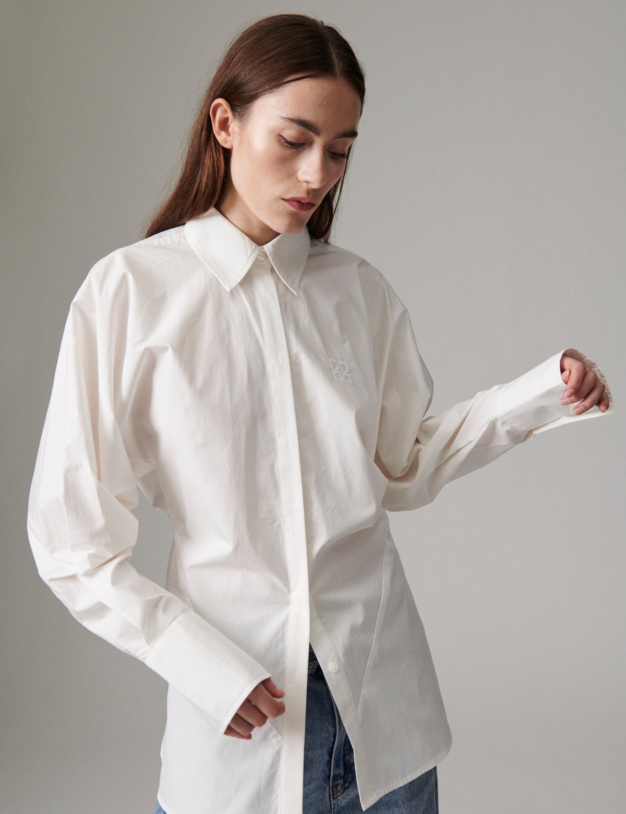 DAY Birger ét Mikkelsen Pixie - Poplina - Skjorte Bluse 114001 Brilliant White