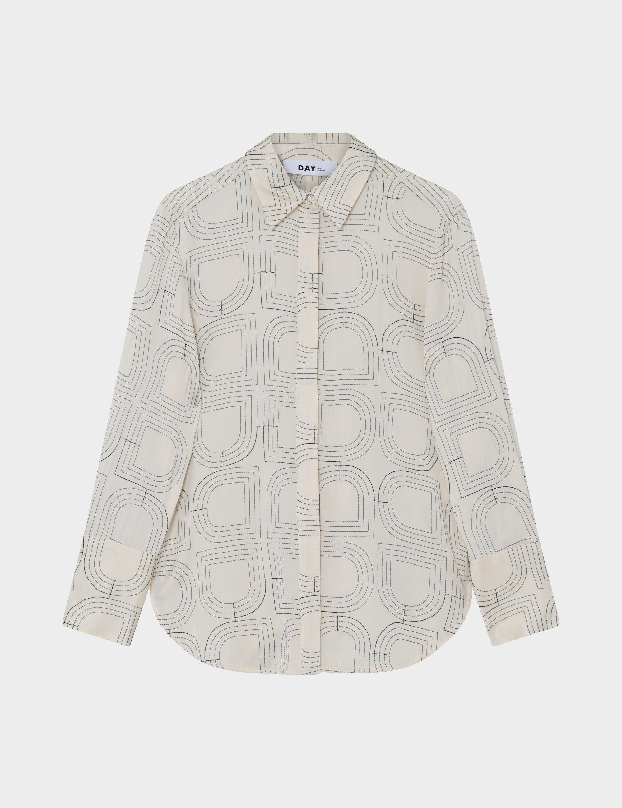 DAY Birger ét Mikkelsen Plyma- Fluid Viscose Stitch Tops & T-Shirts 110605 Jet Stream