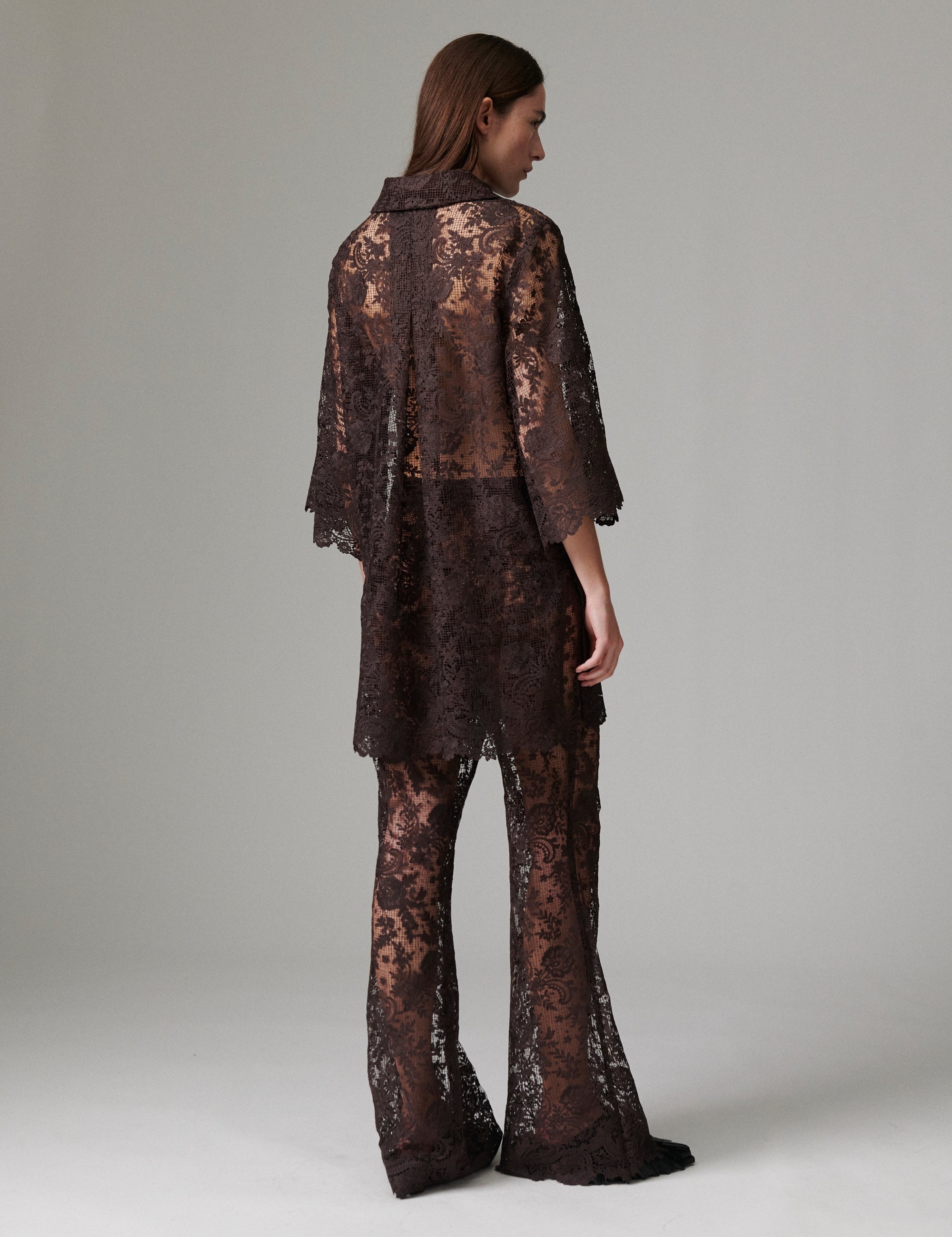 DAY Birger ét Mikkelsen Prima - Day Crochet - Tunic Tunika 190915 Coffee Bean