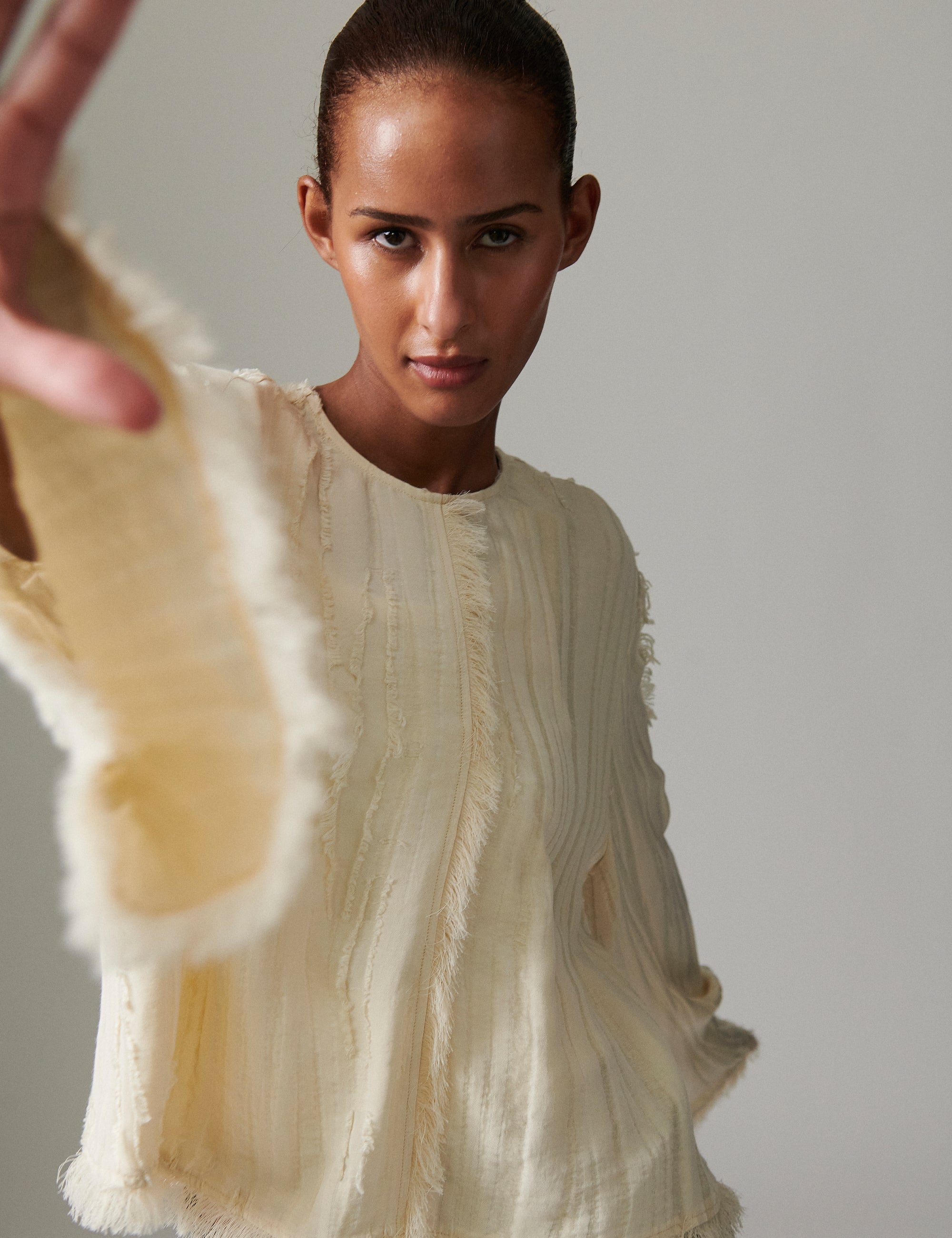 DAY Birger ét Mikkelsen Ralph - Structured fringes Tops & T-Shirts 120110 PISTACHIO SHELL.