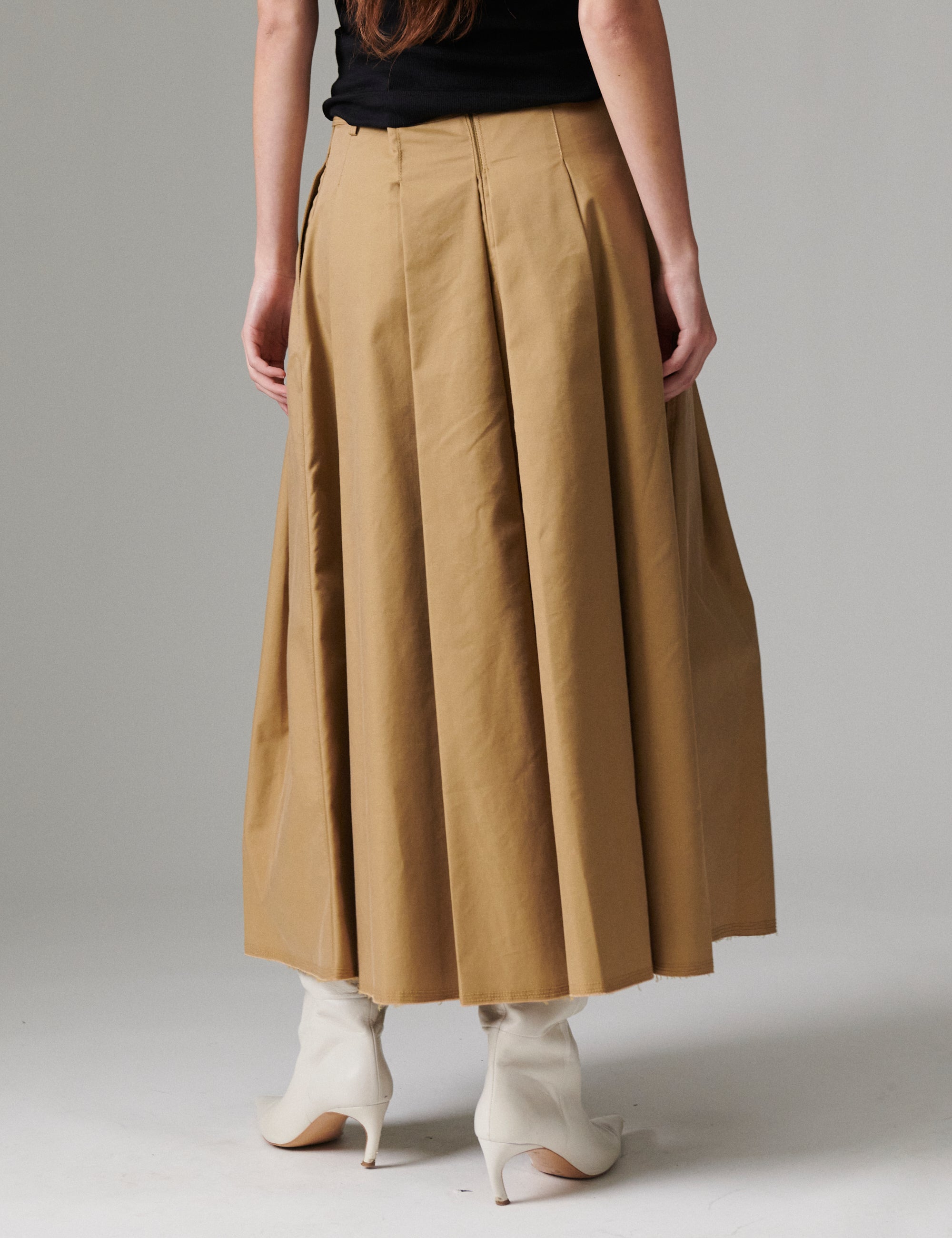DAY Birger ét Mikkelsen Robb - Canvas Deluxe - Nederdel Skirt 170836 ECRU OLIVE