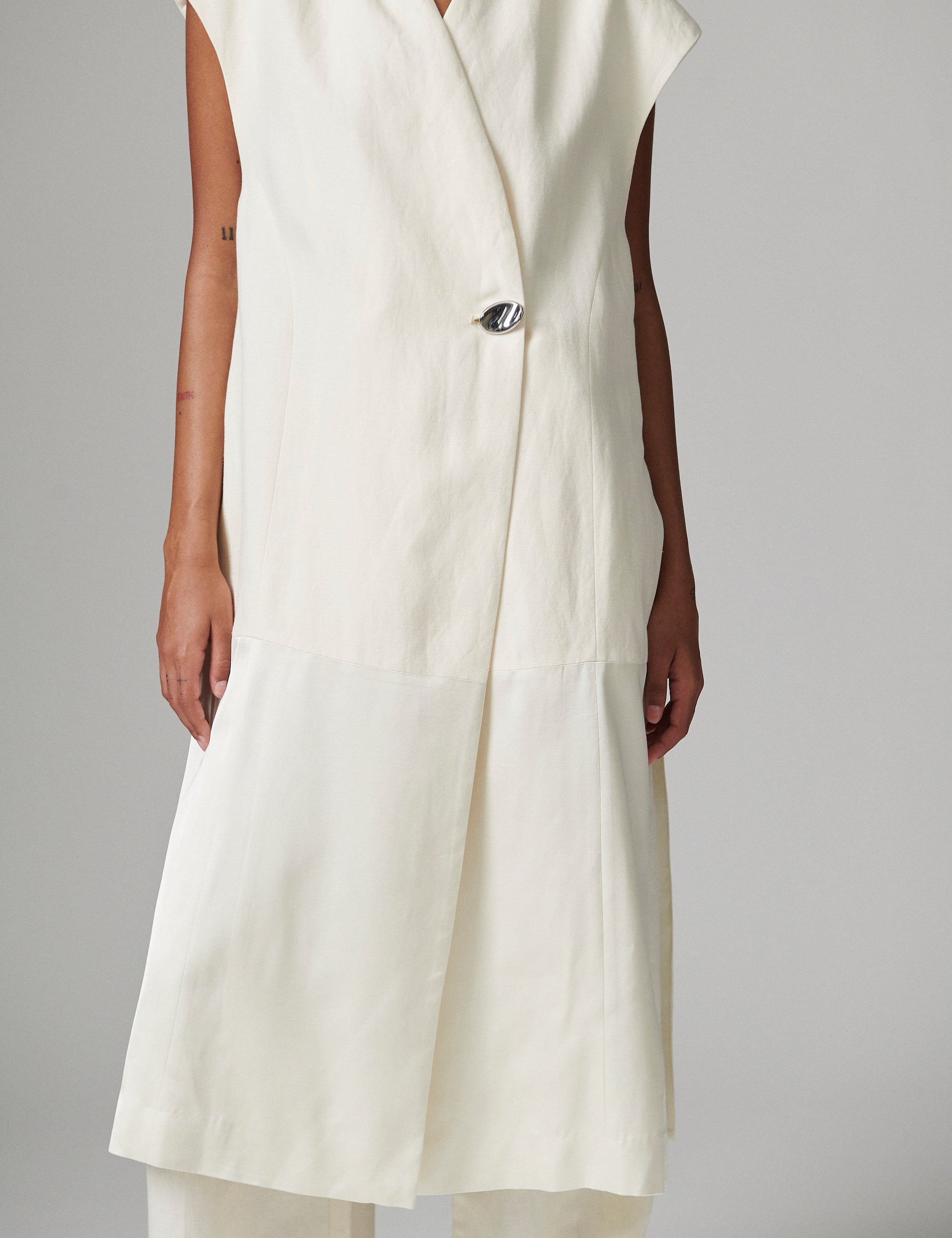 DAY Birger ét Mikkelsen Rorina - Contrast Linen - Vest Vest 110605 Jet Stream