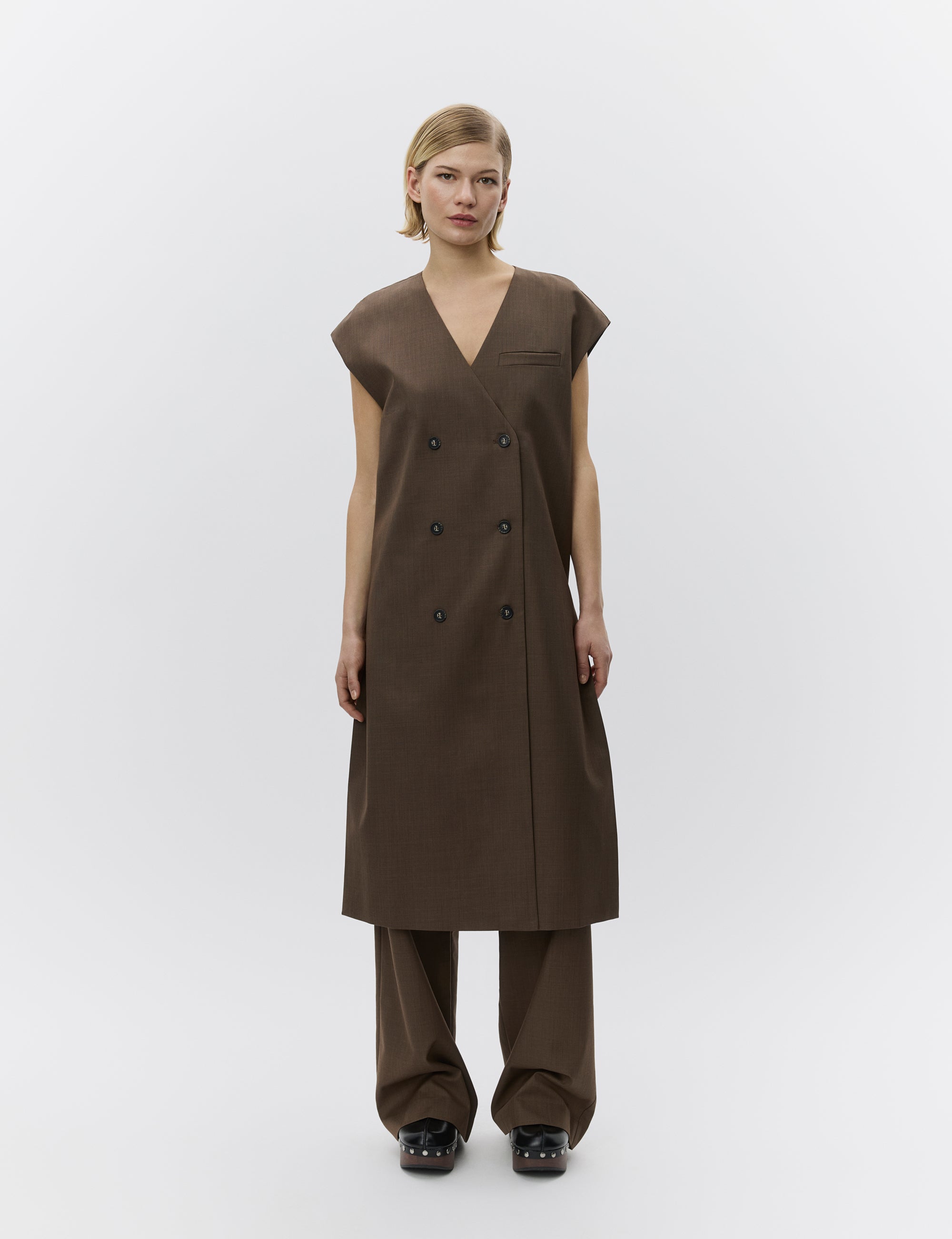 DAY Birger ét Mikkelsen Rory - Classic Suiting Dress 500166 WREN MELANGE