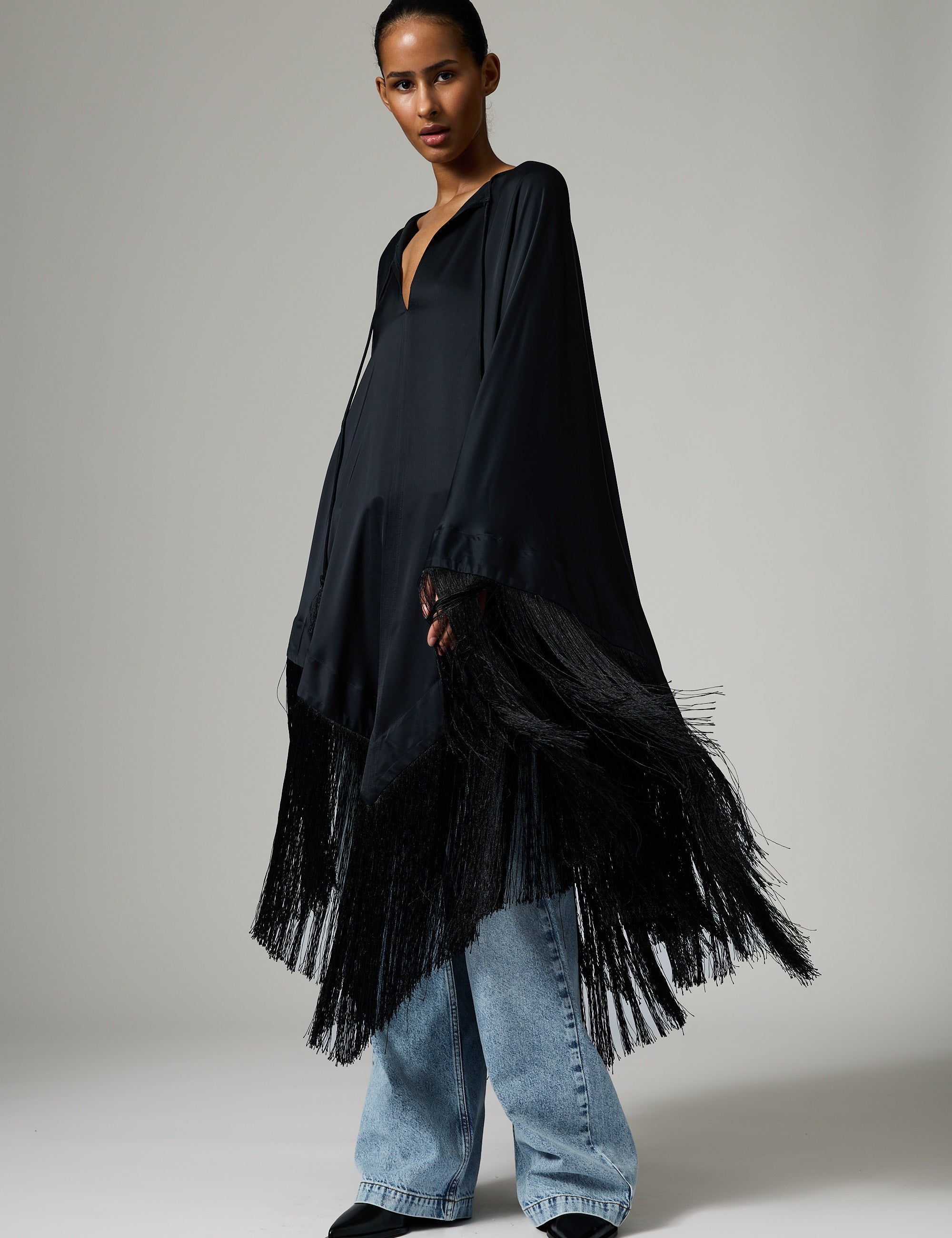 DAY Birger ét Mikkelsen Saxon- Fluid Viscose Tørklæde 190303 Black