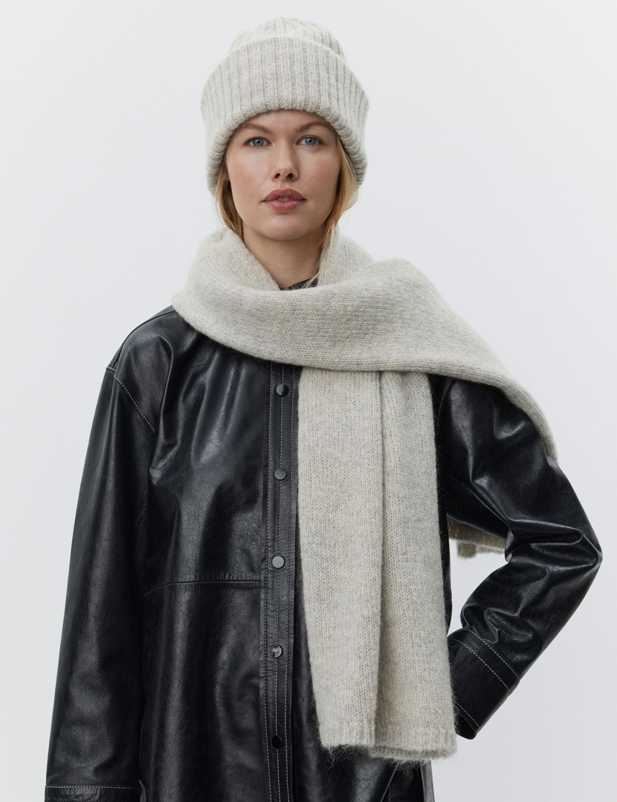 DAY Birger ét Mikkelsen Sine - Soft Mohair Tørklæde 500036 Light Grey Melange