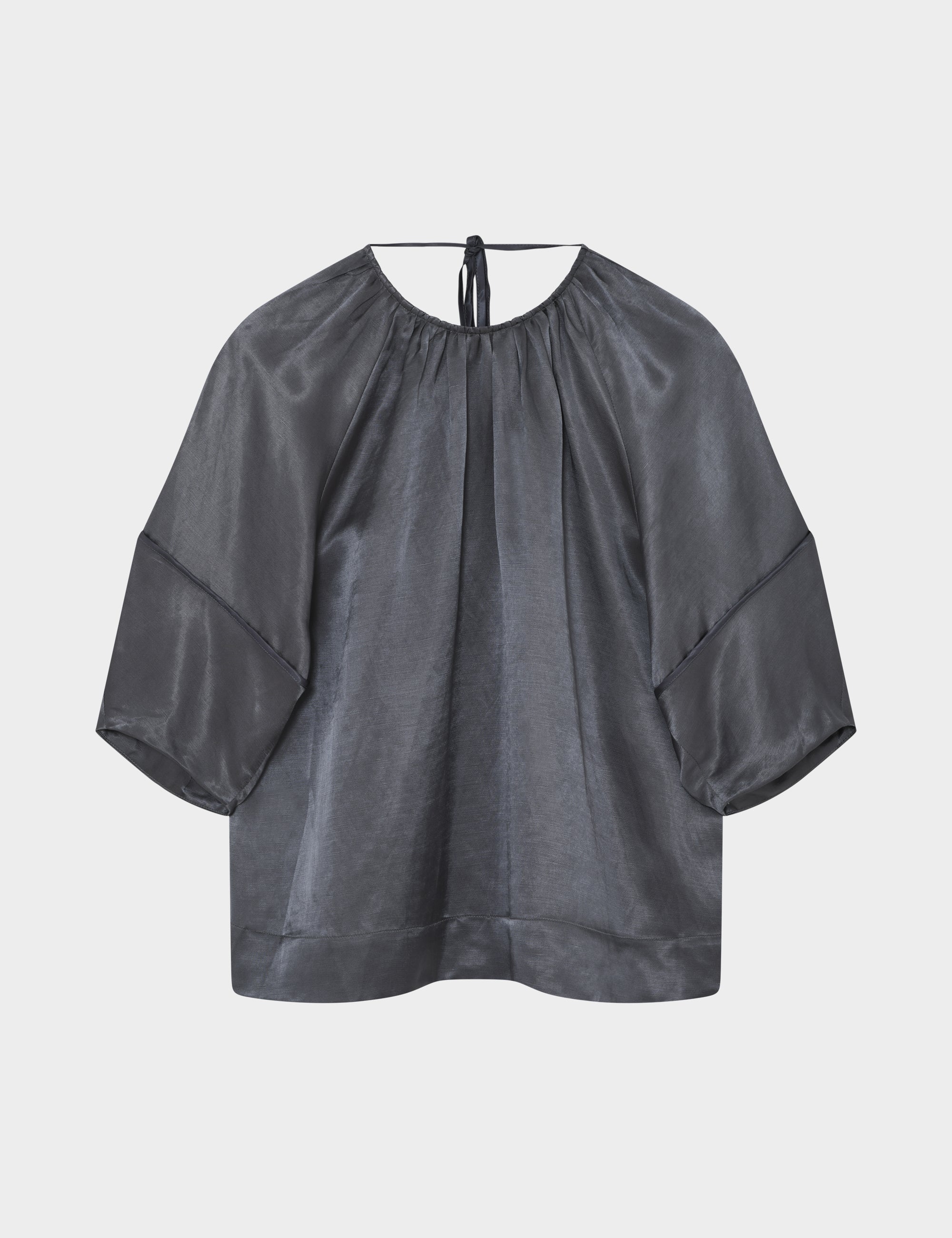 DAY Birger ét Mikkelsen Skyler - High Shine Blend Tops & T-Shirts 194104 EBONY