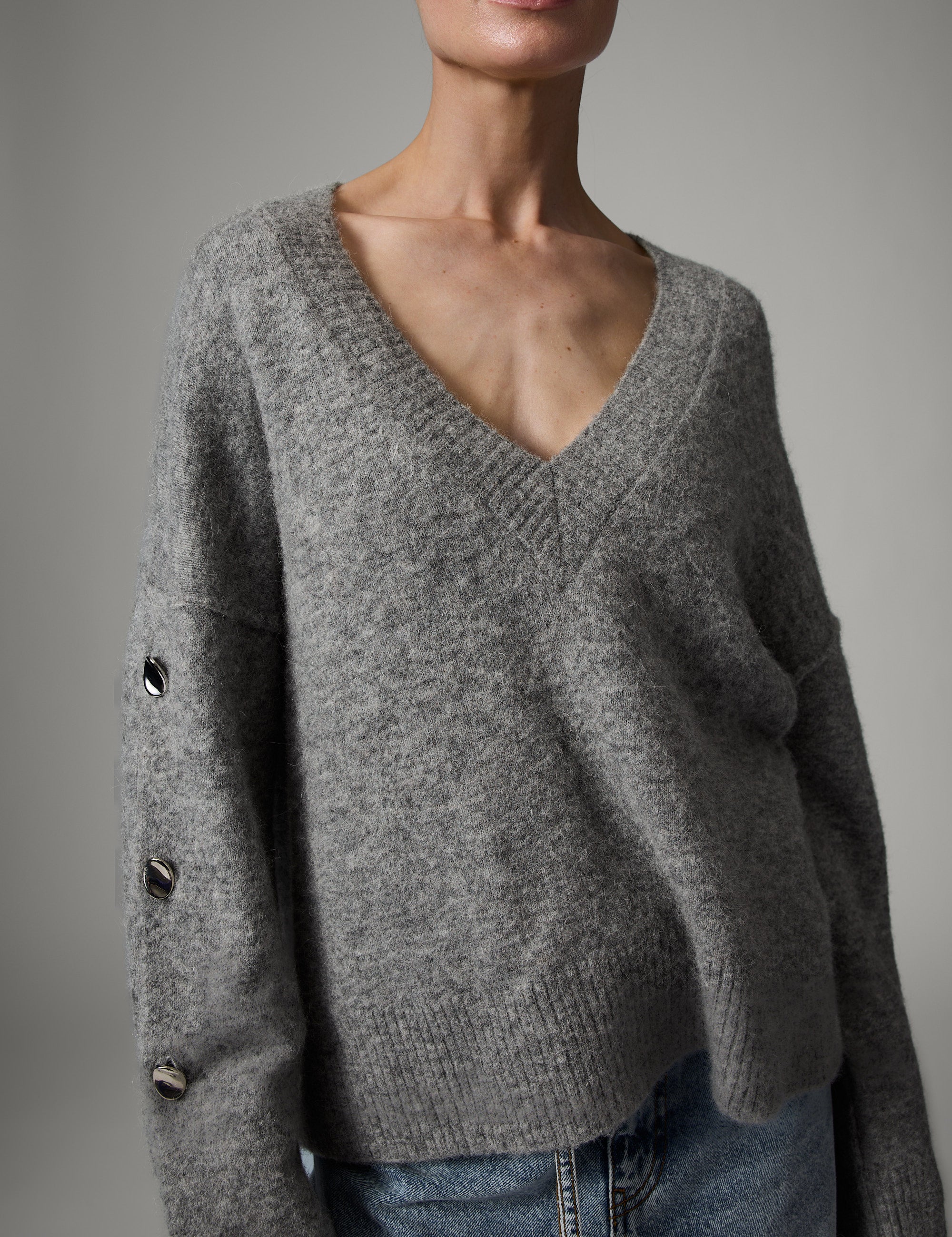 DAY Birger ét Mikkelsen Solange - Cozy Days Sweater 500056 Grey Melange