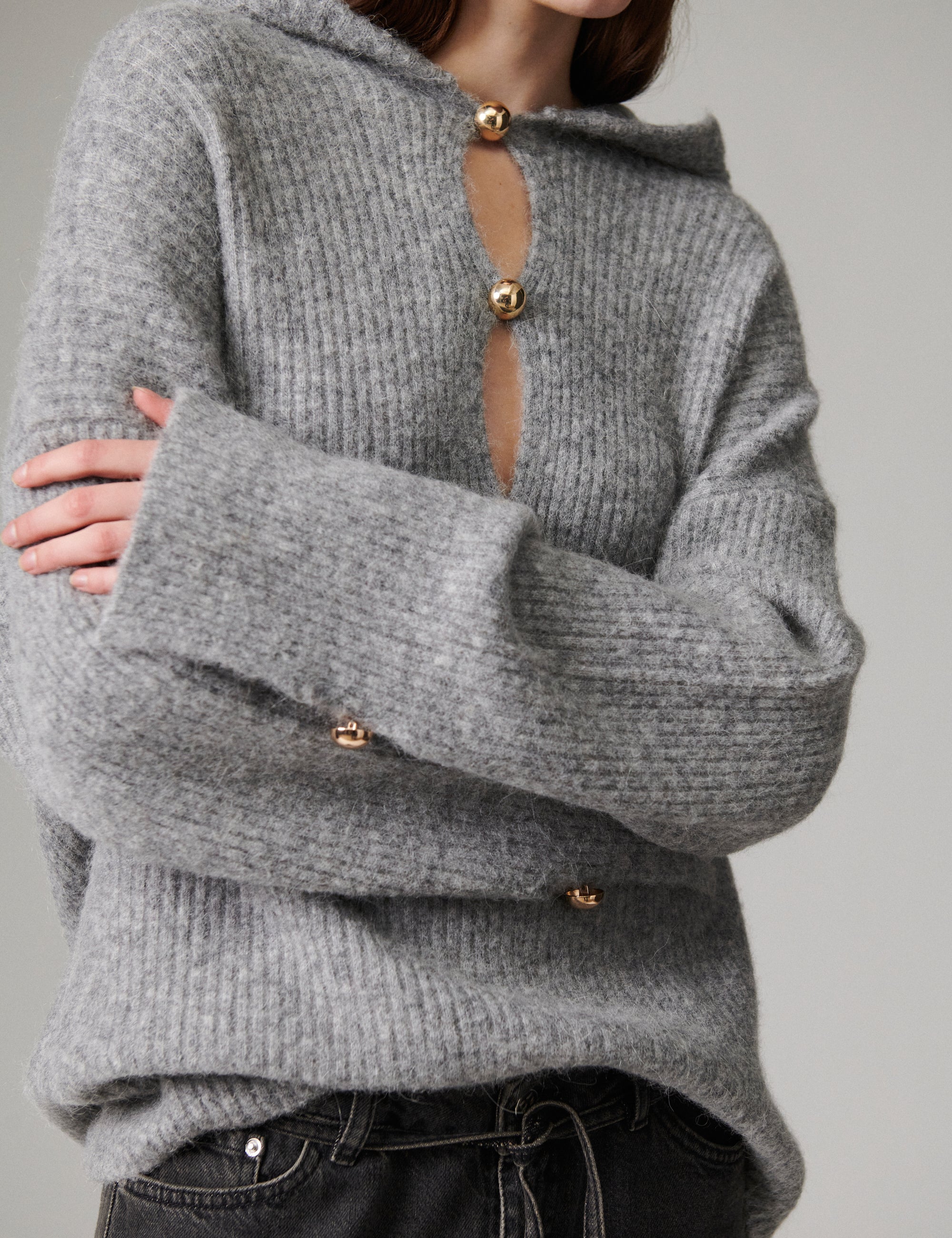 DAY Birger ét Mikkelsen Sonja - Cozy Days - Pullover Sweater 164703 GHOST GRAY