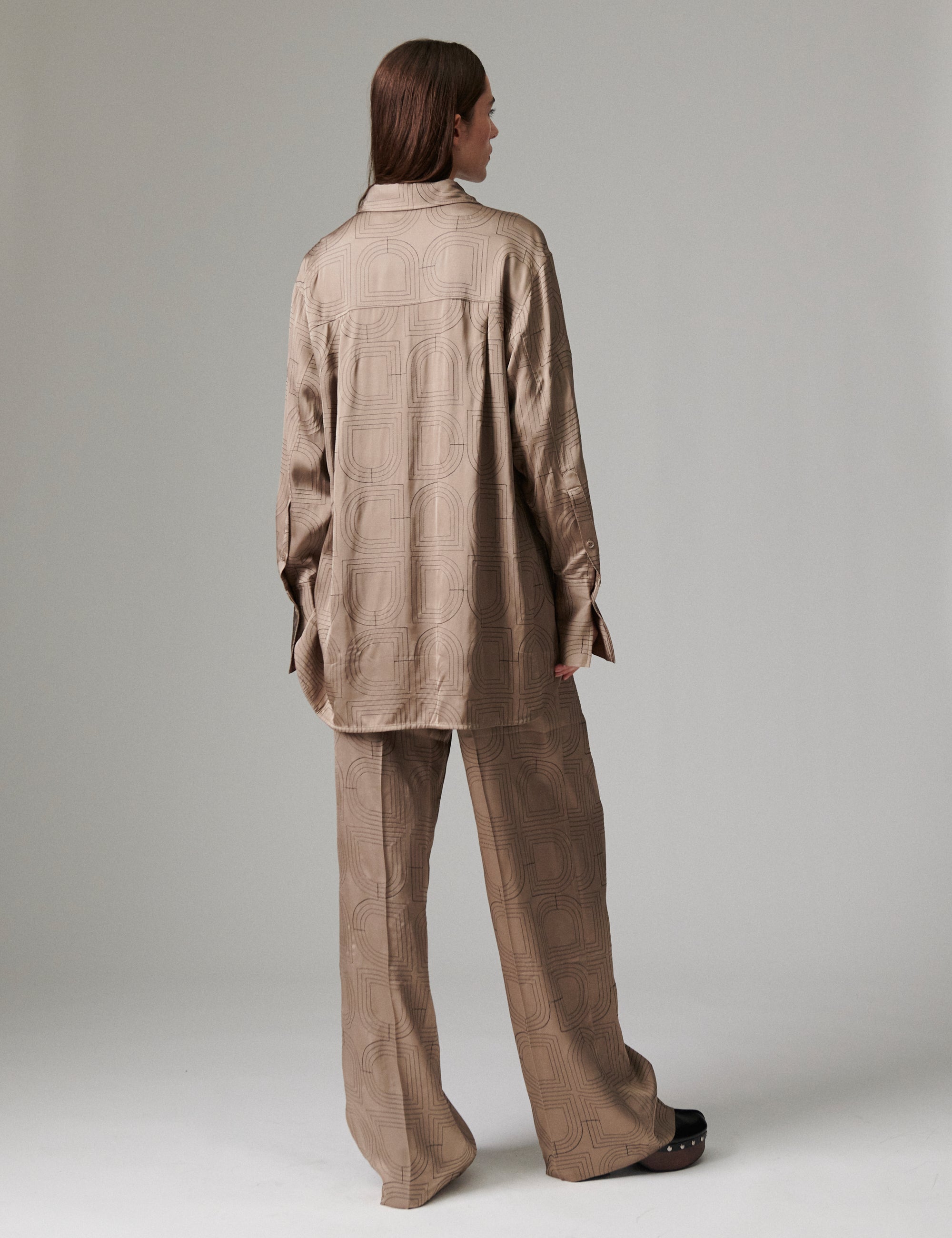 DAY Birger ét Mikkelsen Stella- Fluid Viscose Stitch - Skjorte Bluse 181112 Walnut