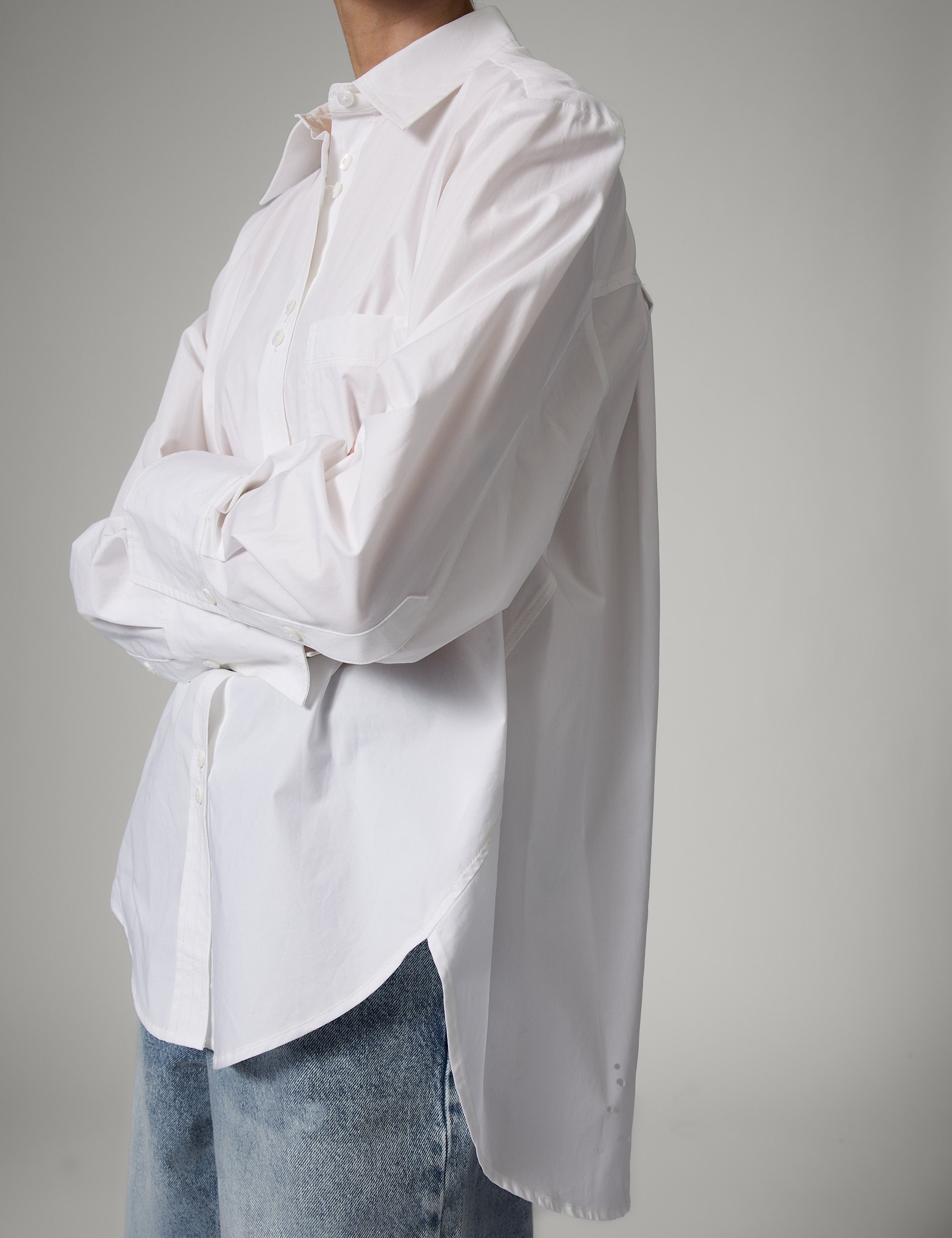 DAY Birger ét Mikkelsen Stella Pocket- Poplina - Skjorte Bluse 110601 Bright White