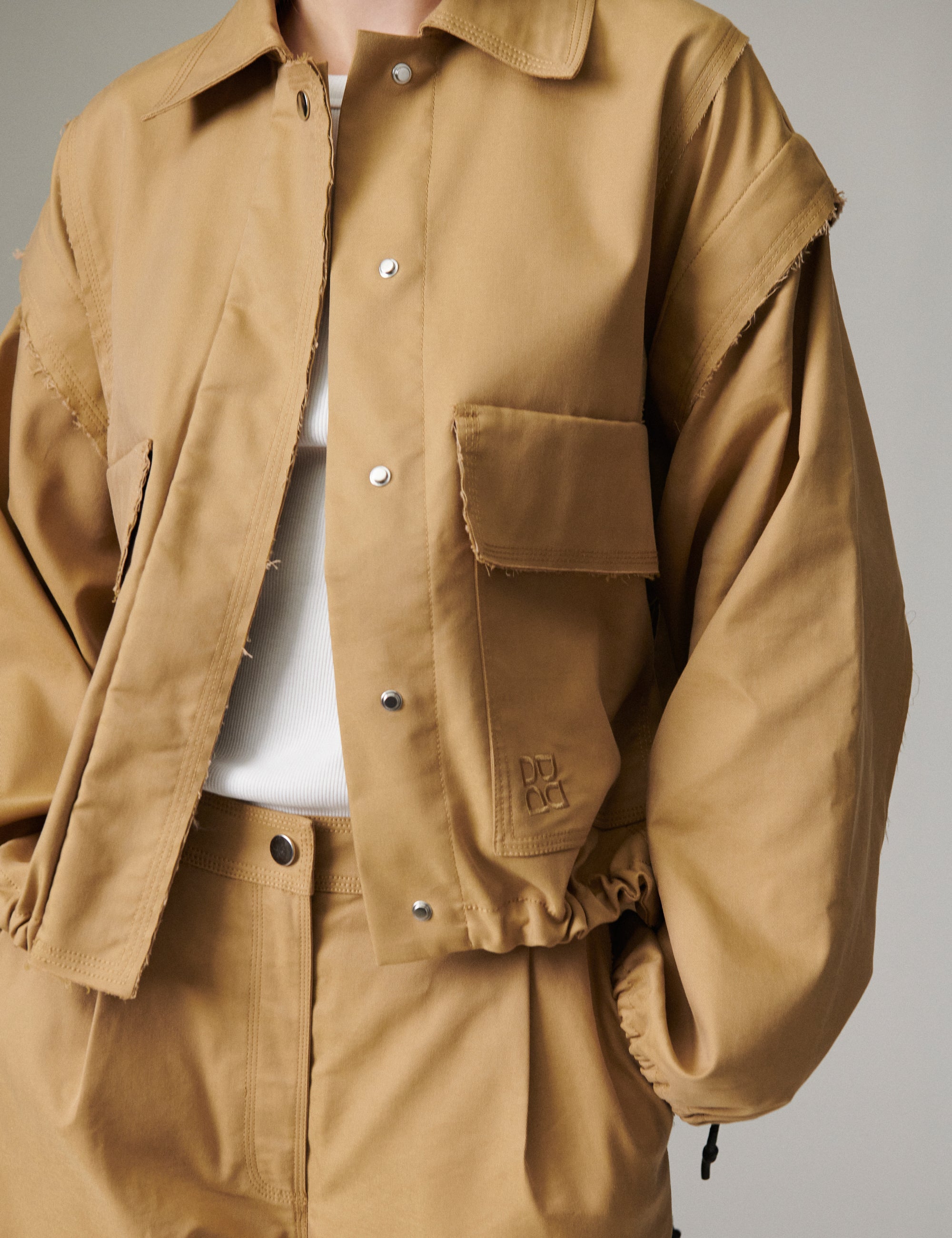 DAY Birger ét Mikkelsen Stevens - Canvas Deluxe - Jacket Jakke 170836 ECRU OLIVE